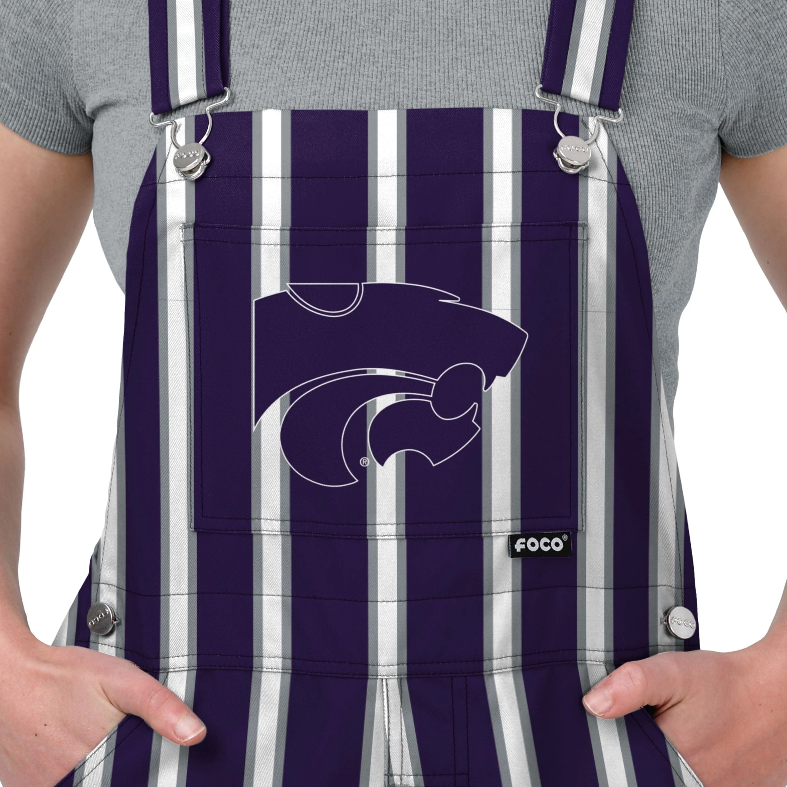 Kansas State Wildcats NCAA Womens Sideline Spirit Bib Overalls - Image 4
