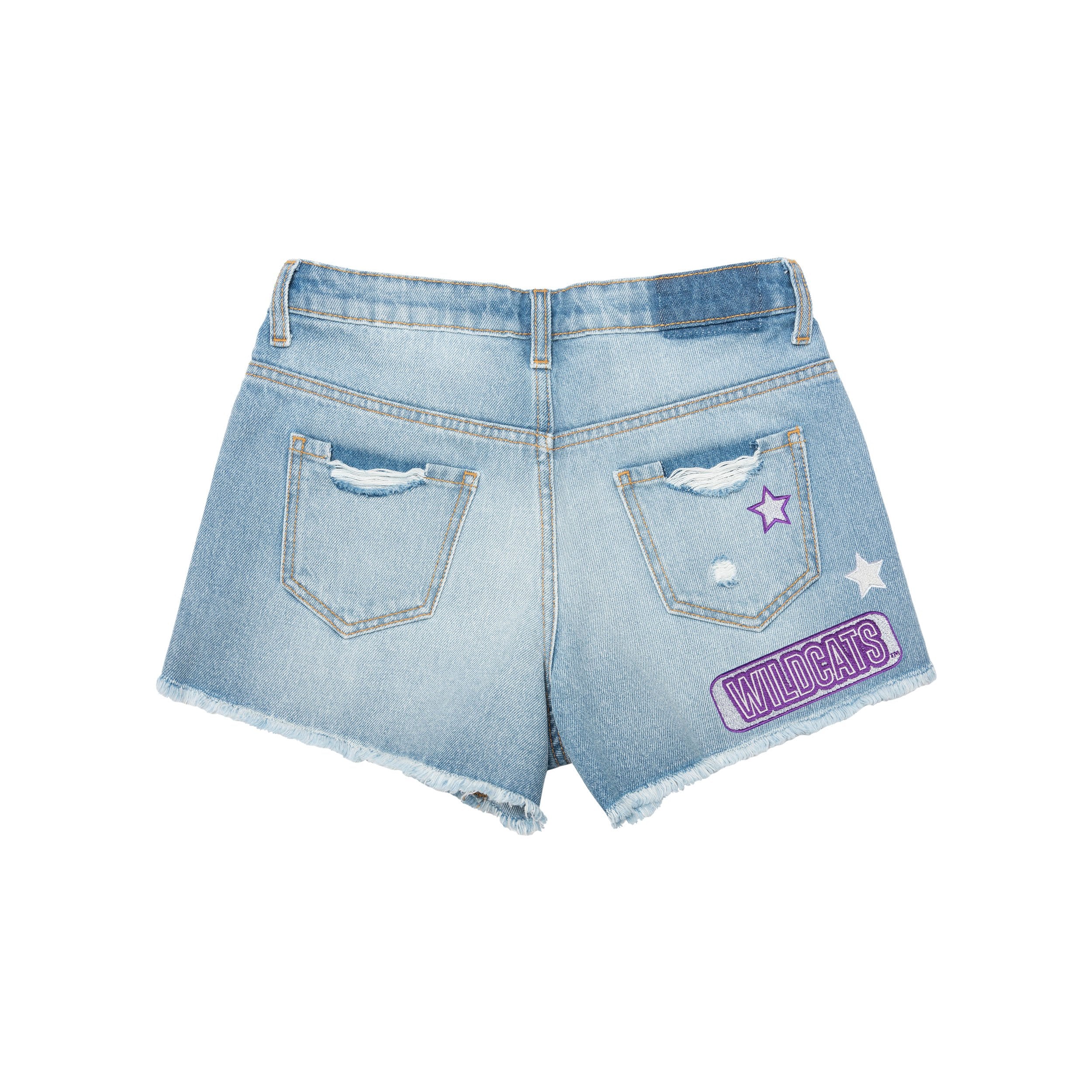 Kansas State Wildcats NCAA Womens Team Logo Denim Shorts - Image 4