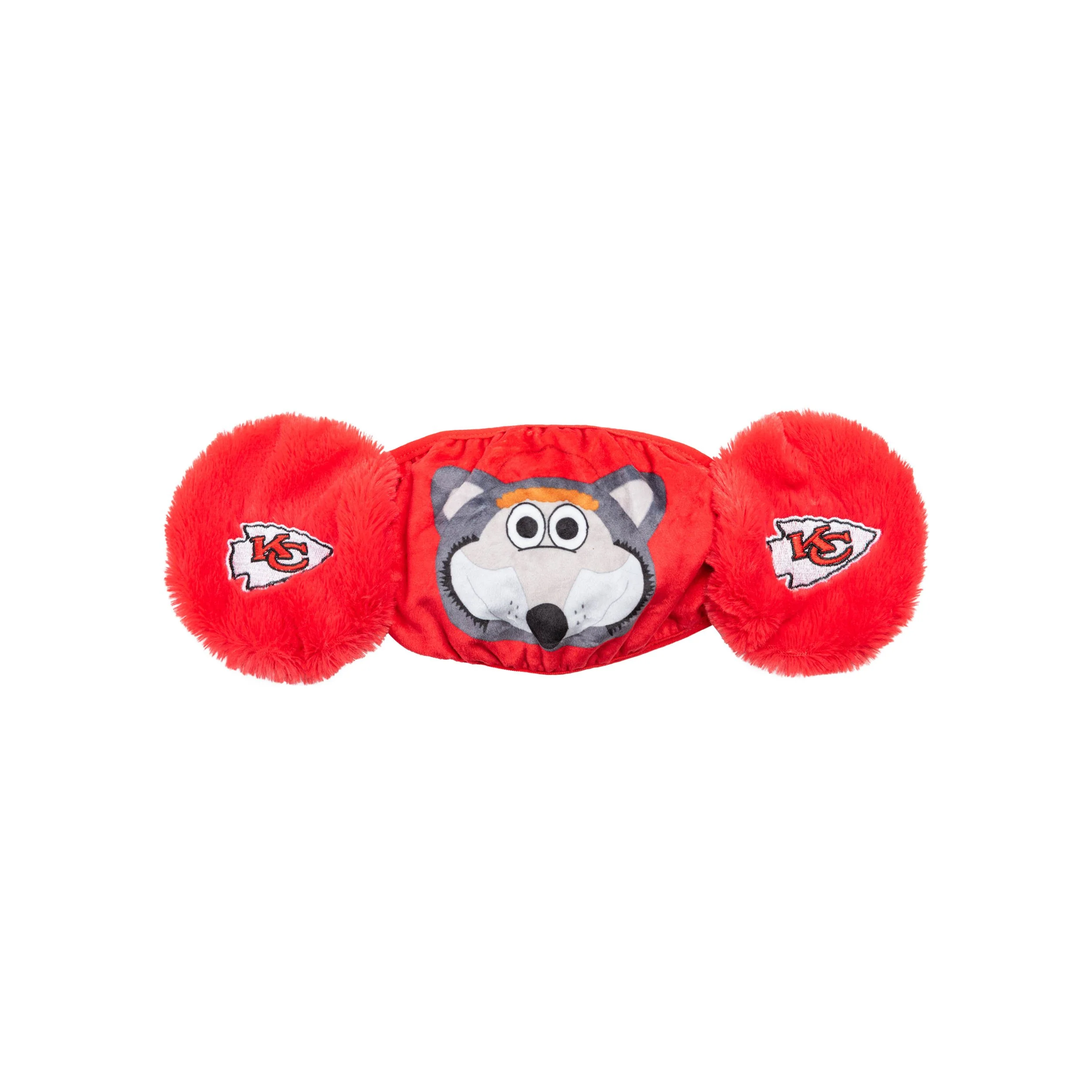 KC Wolf Kansas City Chiefs NFL Mascot Earmuff Face Cover - Image 4