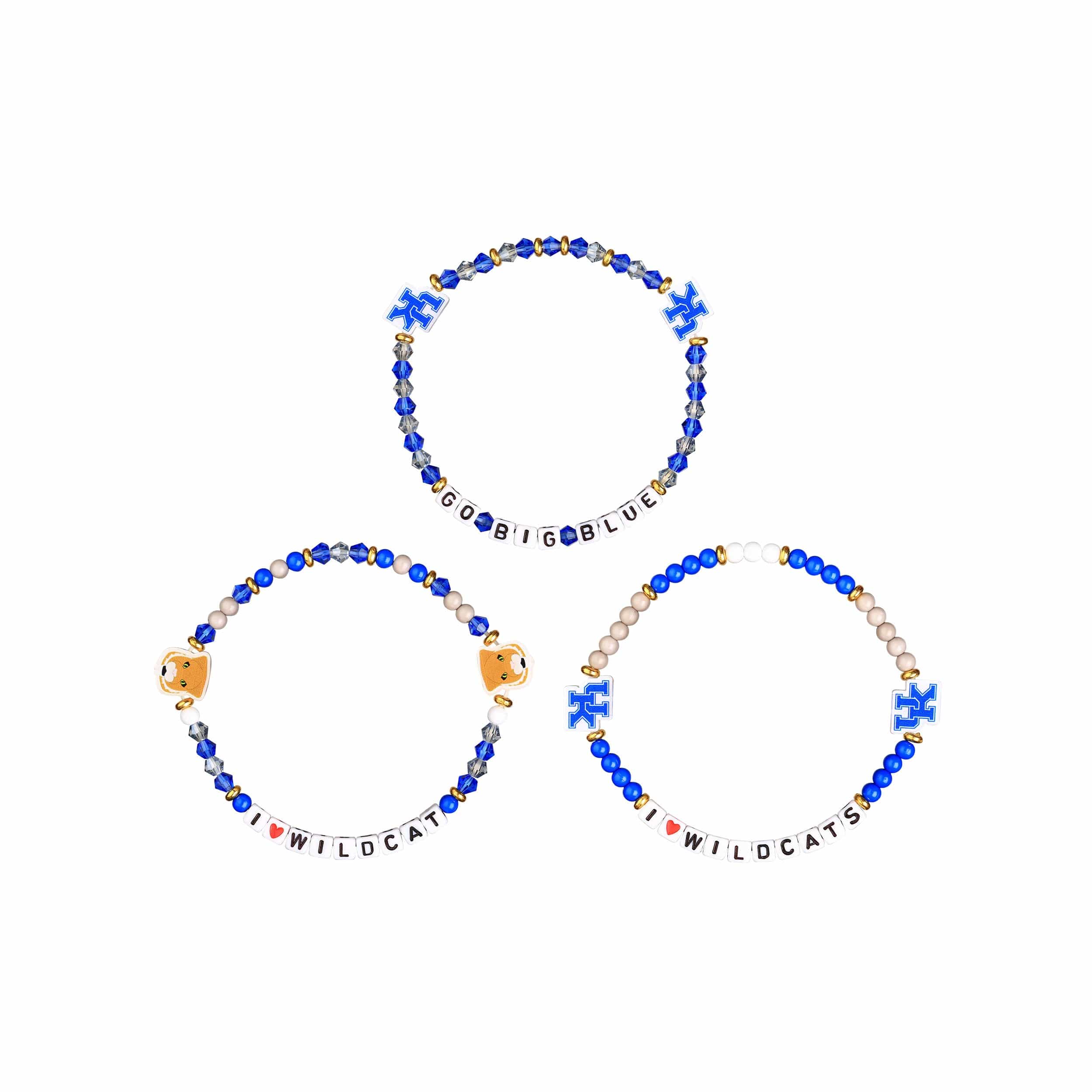 Kentucky Wildcats NCAA 3 Pack Friendship Bracelet - Image 3