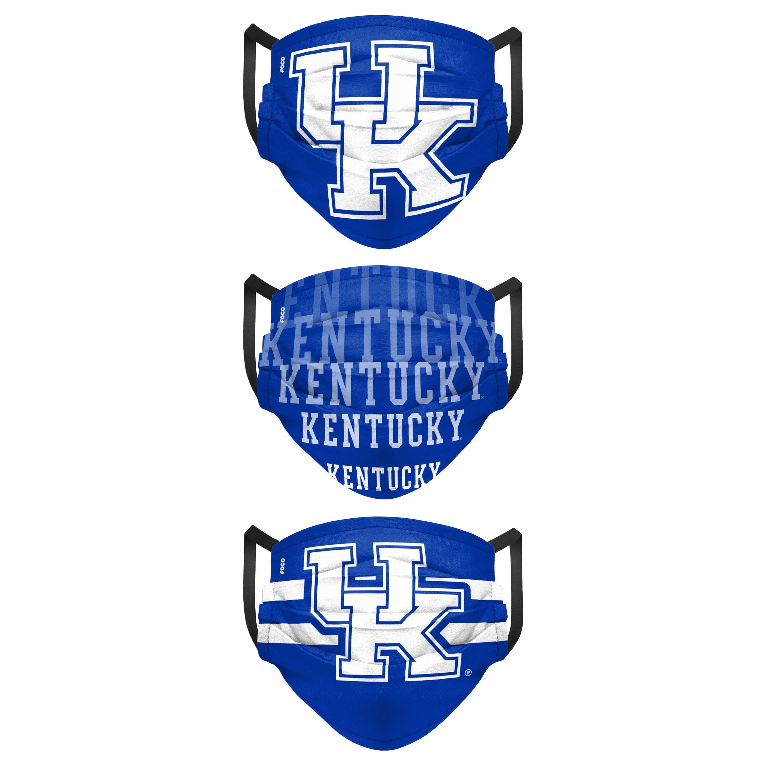 Kentucky Wildcats NCAA Mens Matchday 3 Pack Face Cover - Image 2