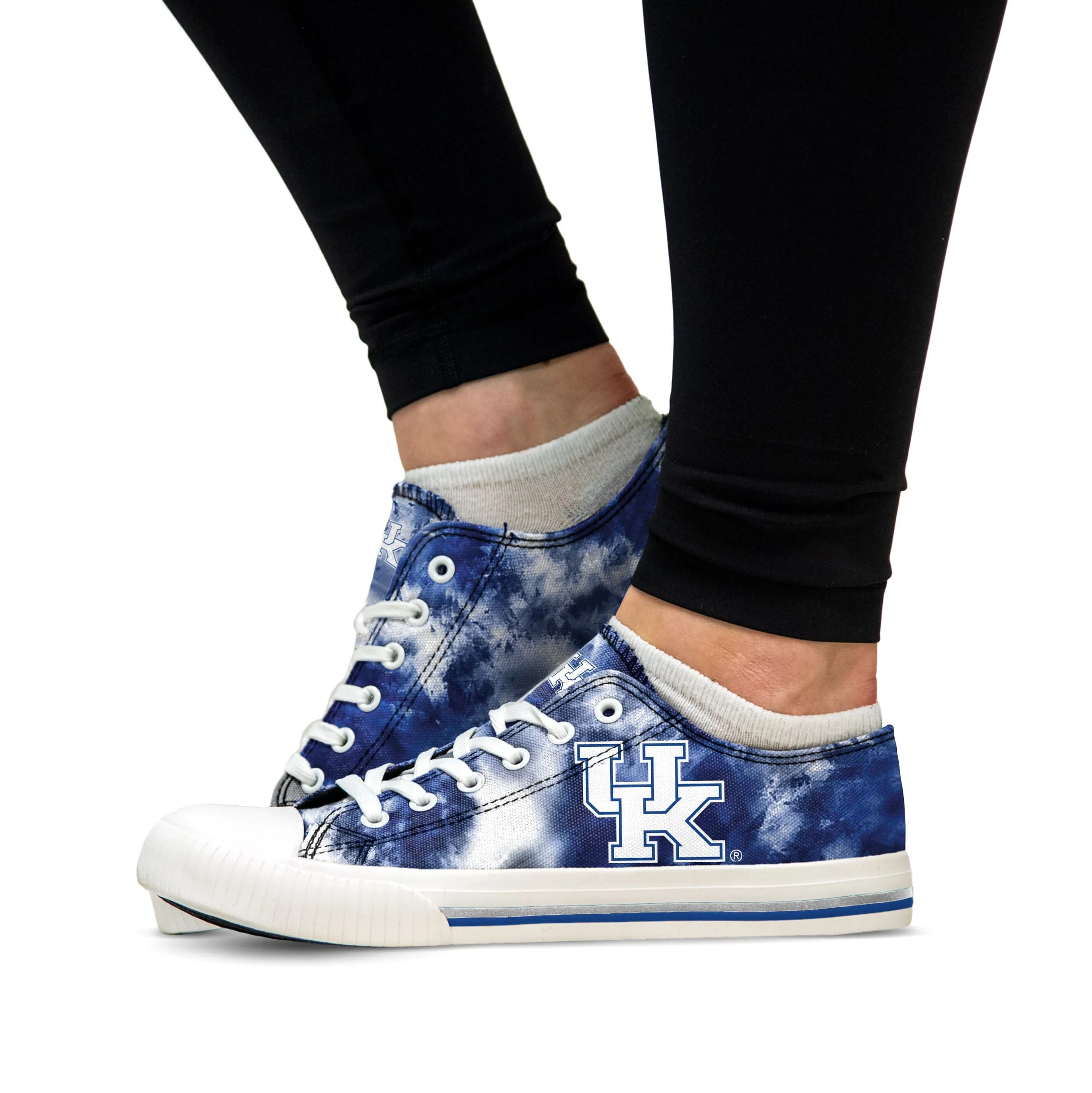 Kentucky Wildcats NCAA Womens Low Top Tie-Dye Canvas Shoe - Image 4