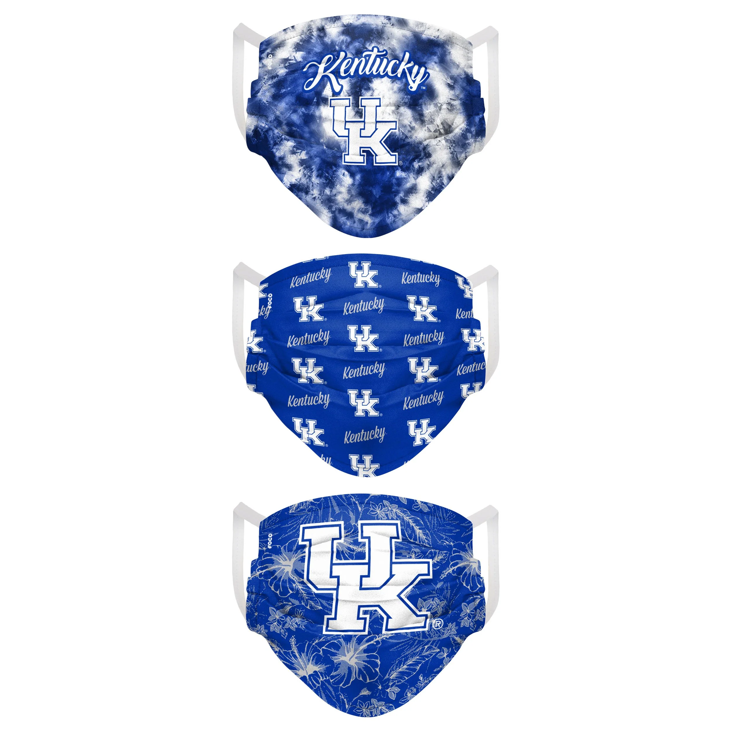 Kentucky Wildcats NCAA Womens Matchday 3 Pack Face Cover - Image 2
