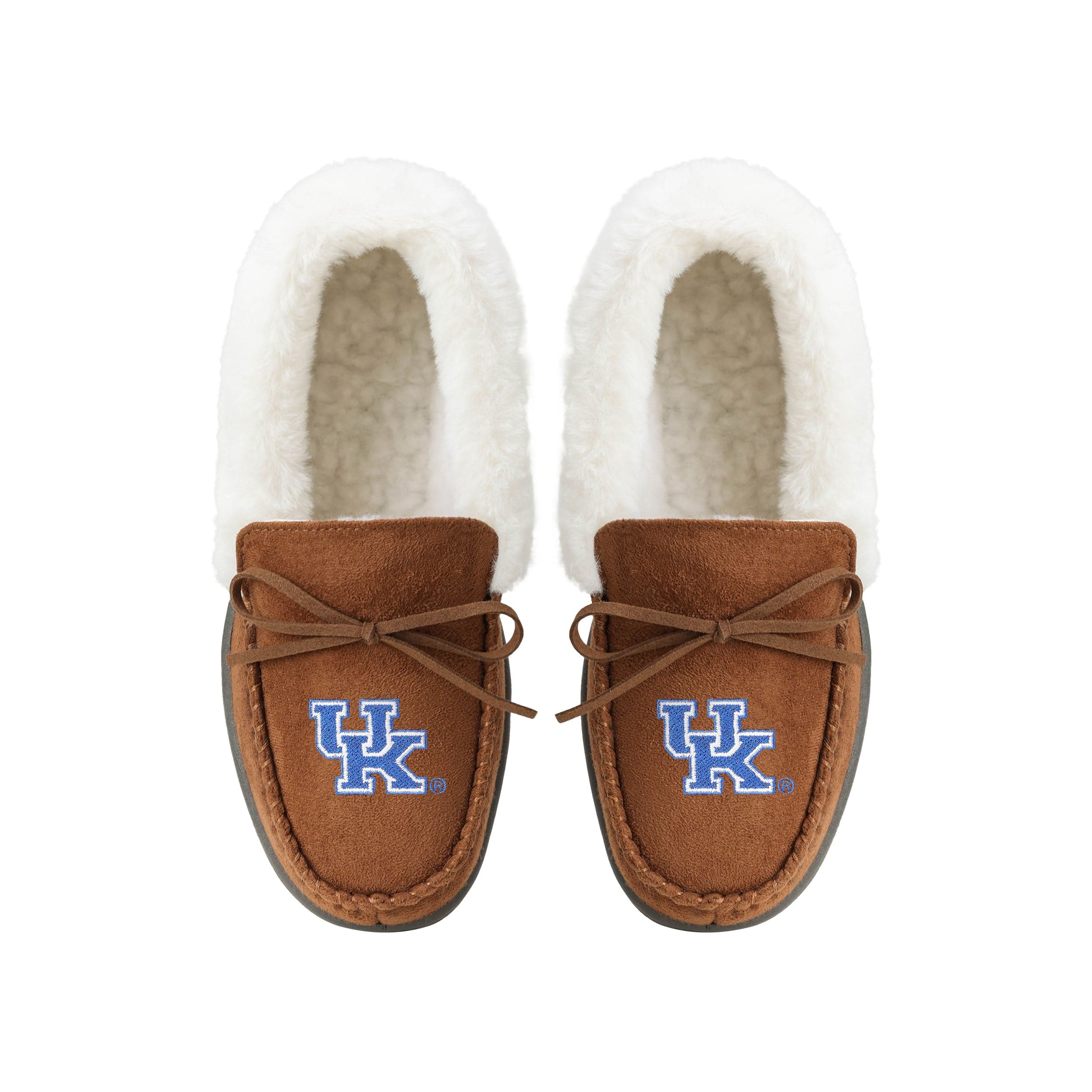 Kentucky Wildcats NCAA Womens Tan Moccasin Slippers - Image 4