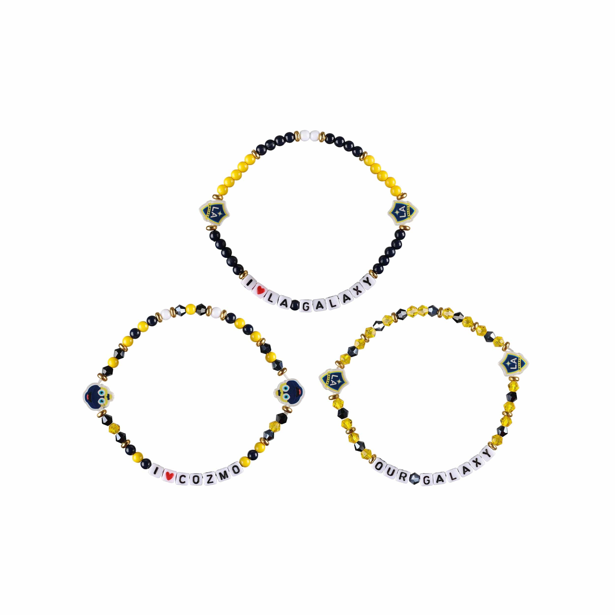 LA Galaxy MLS 3 Pack Friendship Bracelet - Image 3