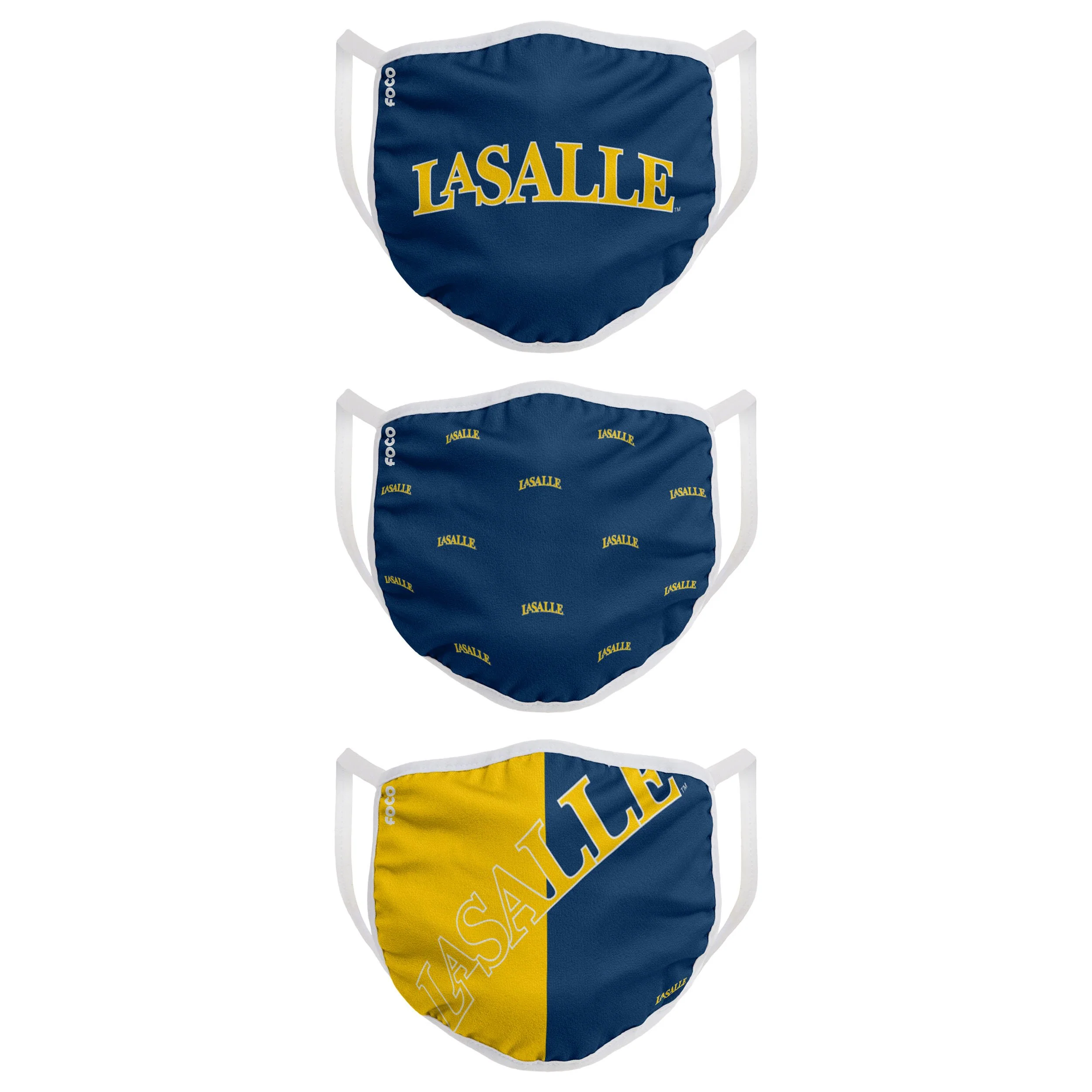 La Salle Explorers NCAA 3 Pack Face Cover - Image 2