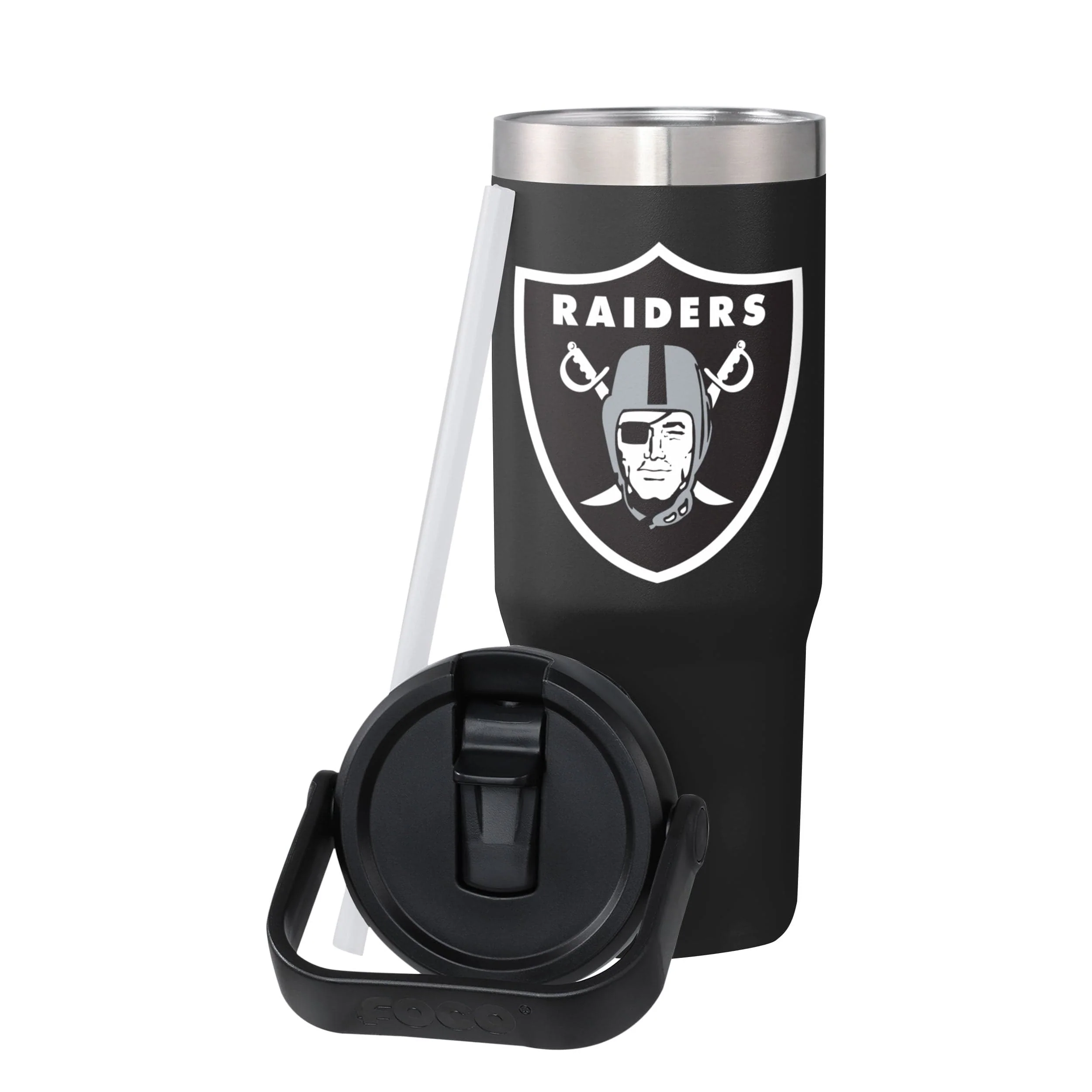 Las Vegas Raiders NFL 30 oz Straw Tumbler - Image 3