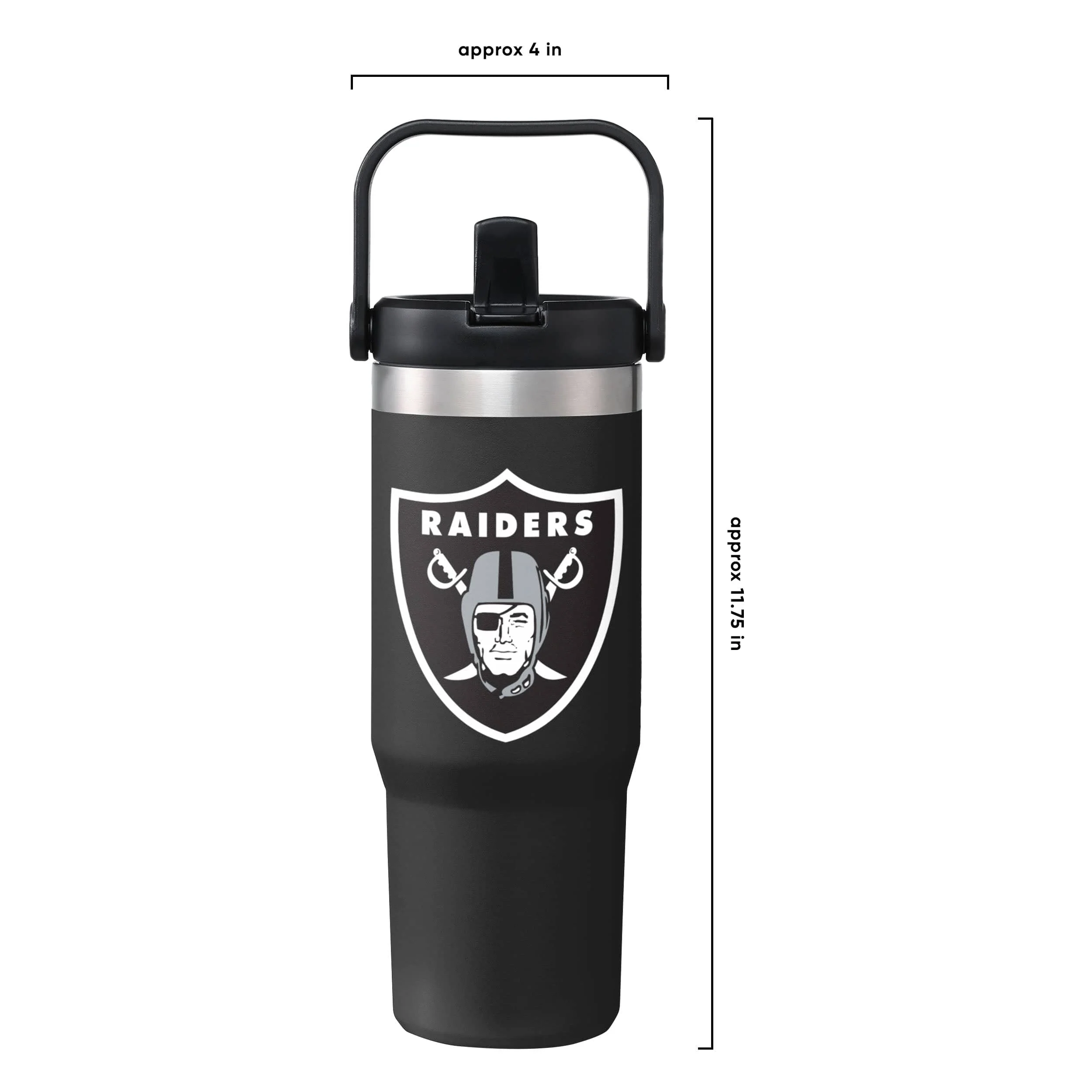 Las Vegas Raiders NFL 30 oz Straw Tumbler - Image 5