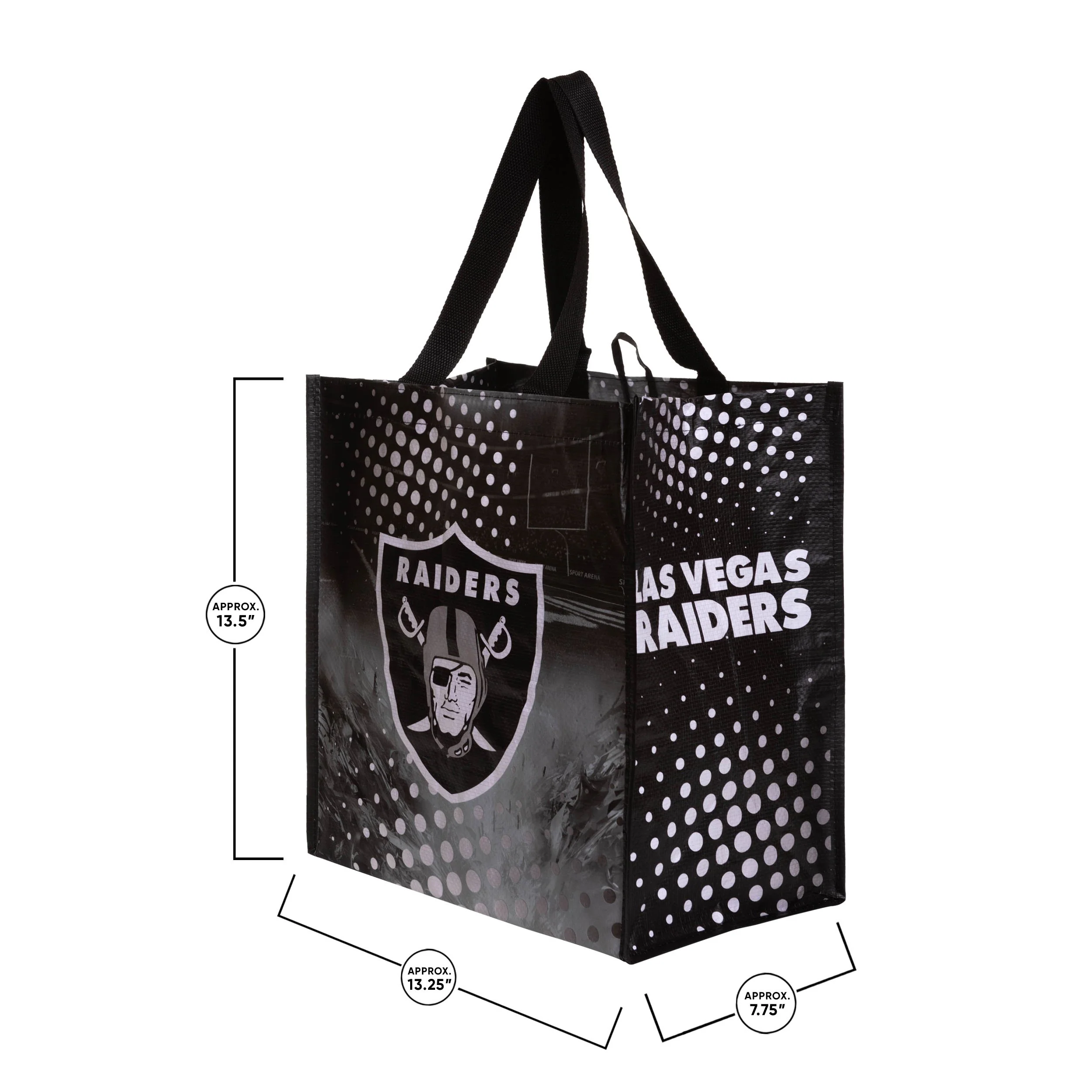 Las Vegas Raiders NFL 4 Pack Reusable Shopping Bags - Image 3