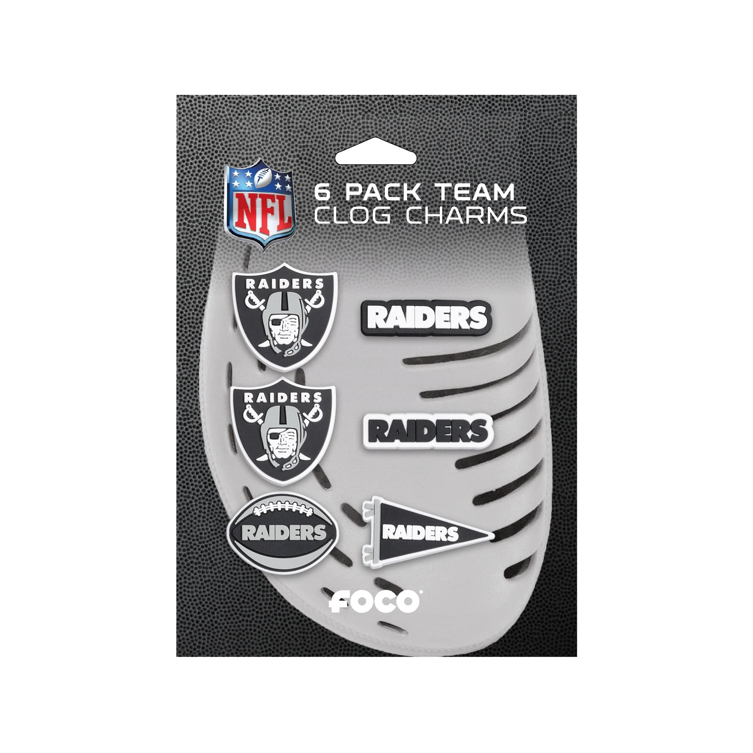 Las Vegas Raiders NFL 6 Pack Team Clog Charms - Image 5
