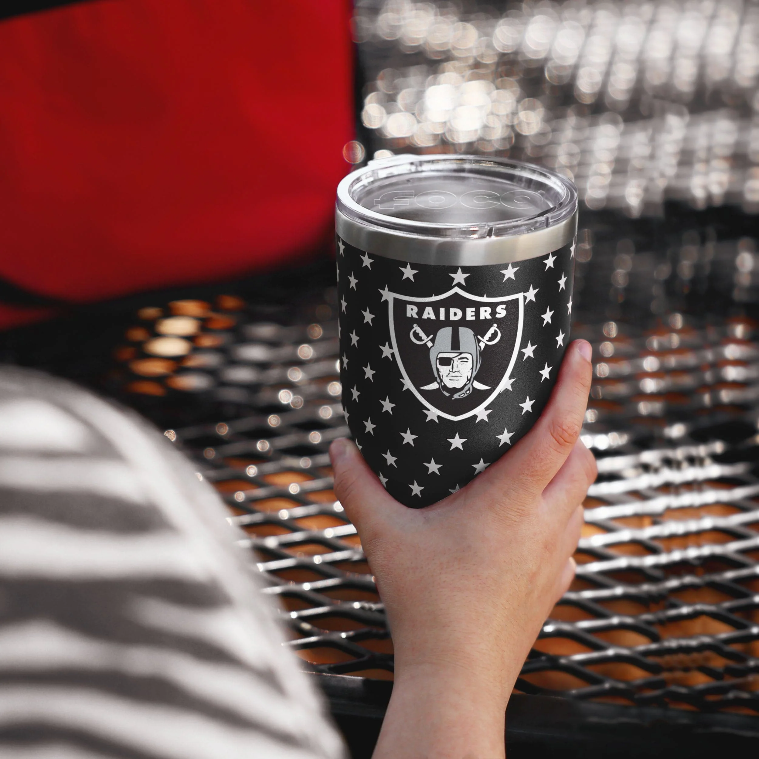 Las Vegas Raiders NFL Americana Team Logo 30 oz Tumbler - Image 3