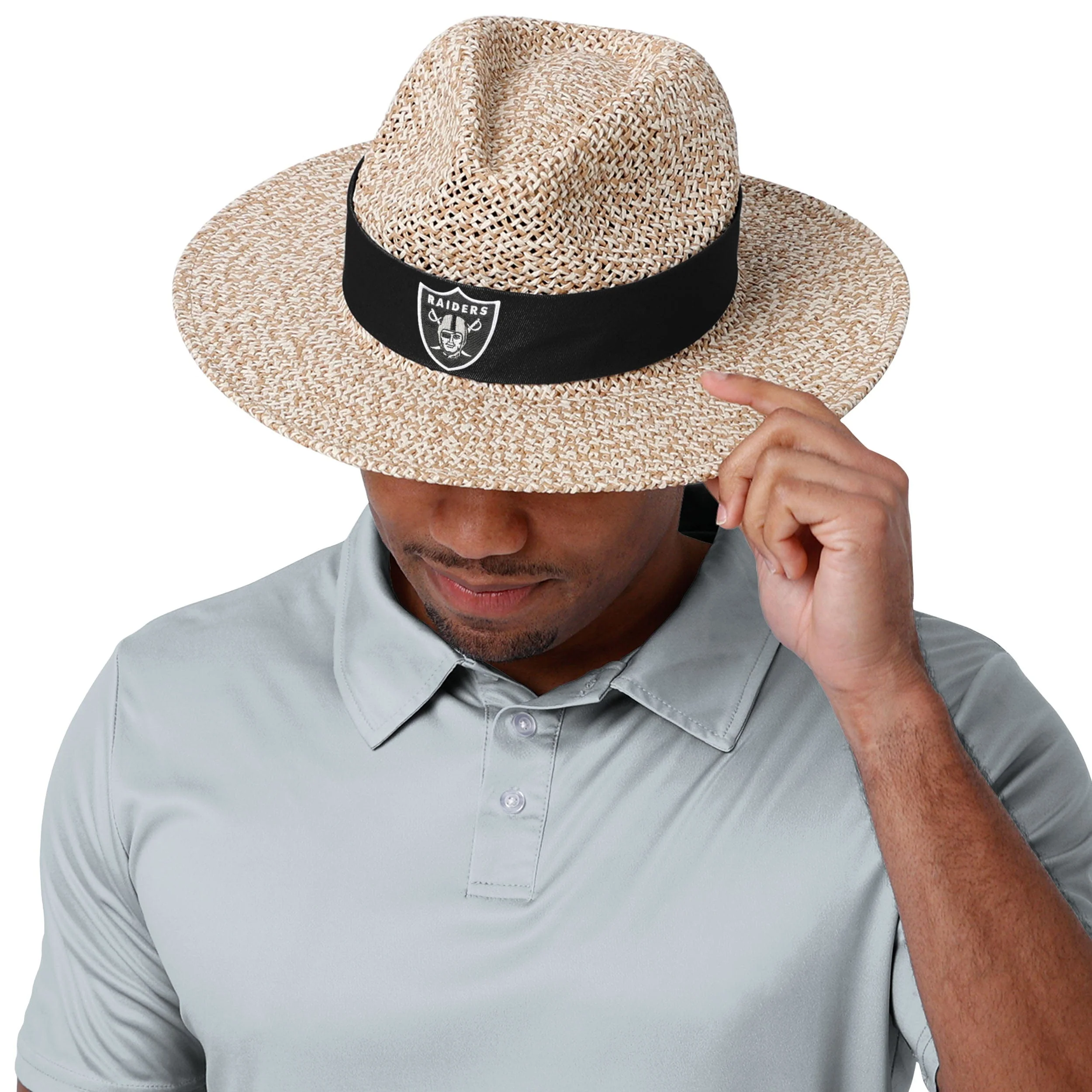 Las Vegas Raiders NFL Band Straw Hat - Image 6
