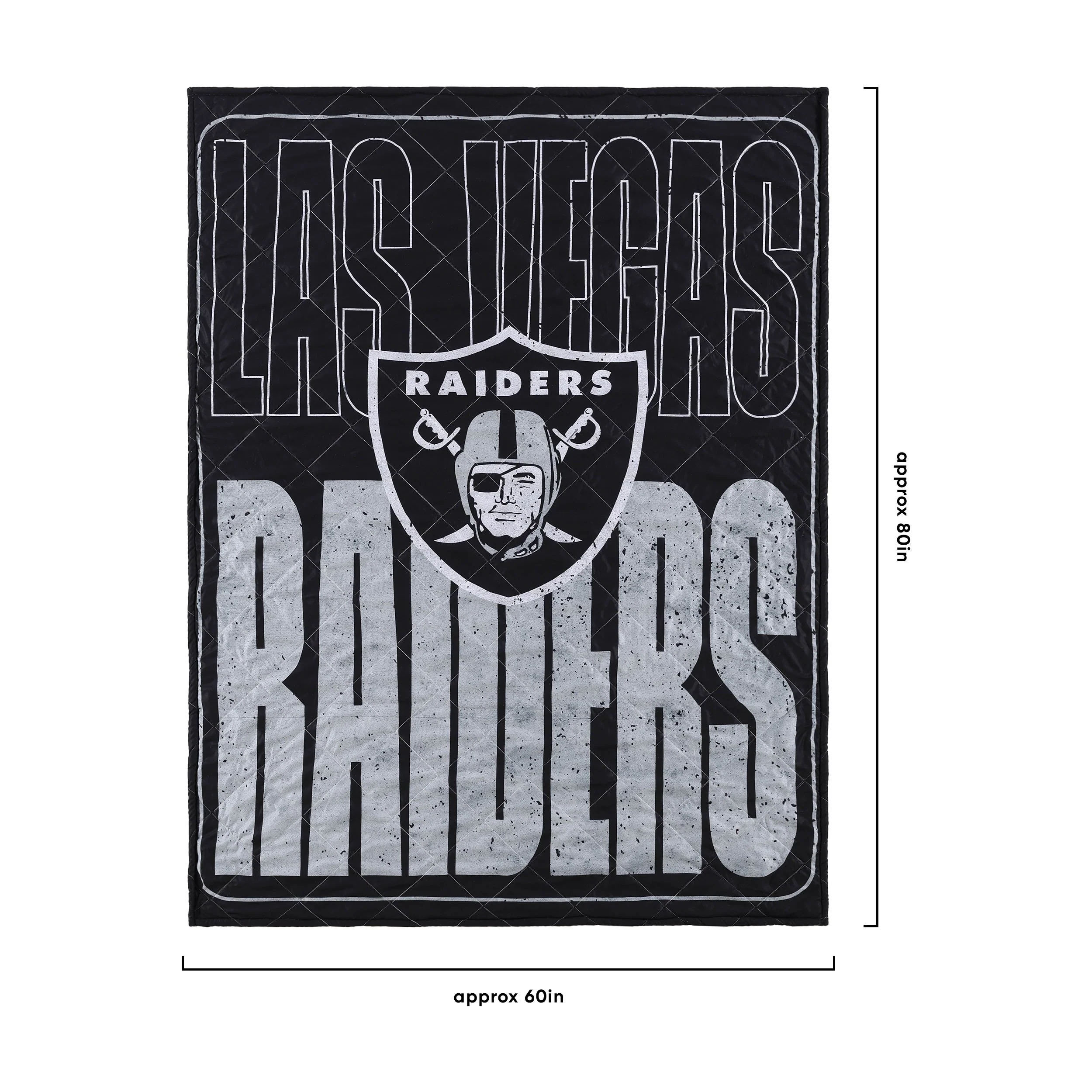 Las Vegas Raiders NFL Big Game Sherpa Lined Throw Blanket - Image 3
