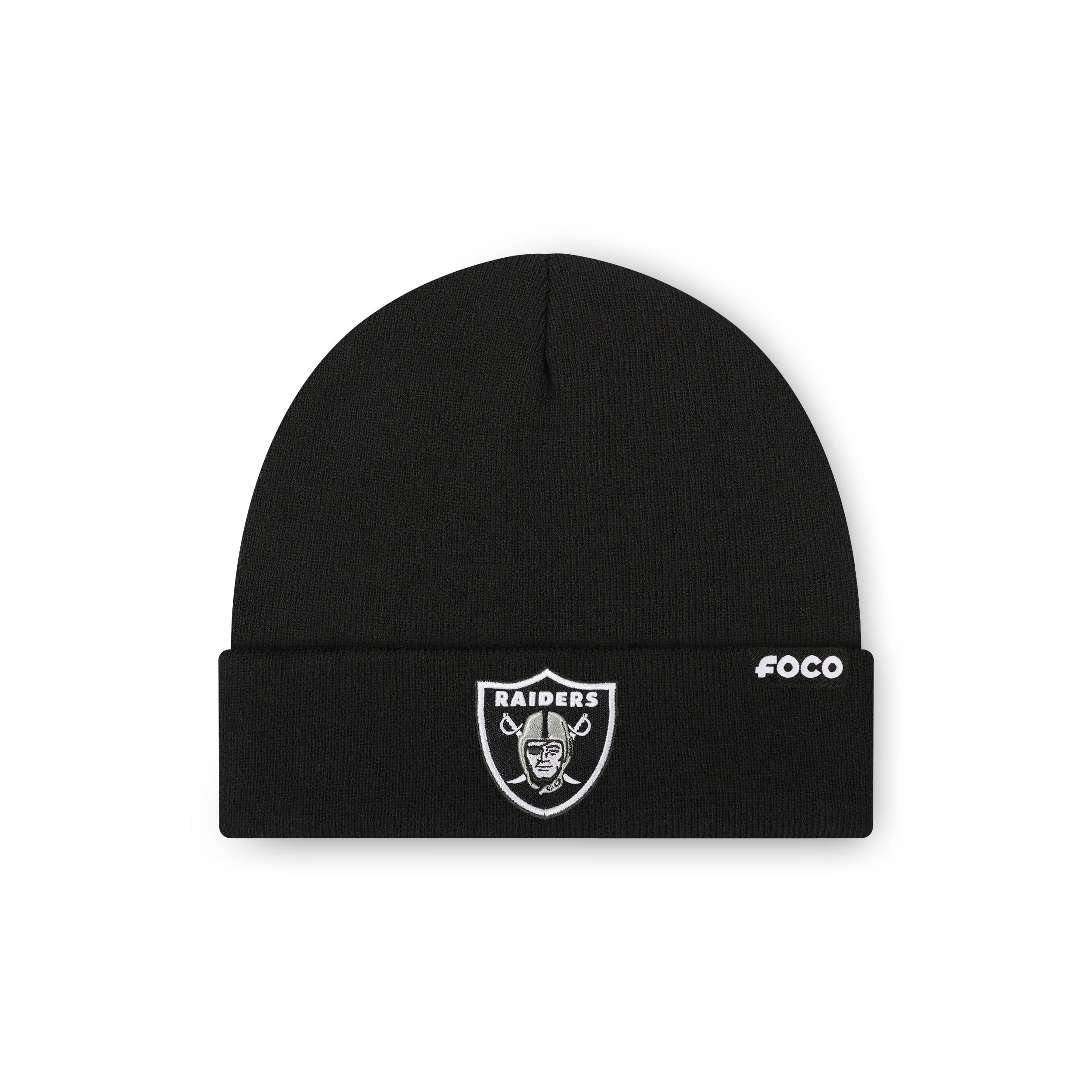 Las Vegas Raiders NFL Black Basic Primary Logo Beanie