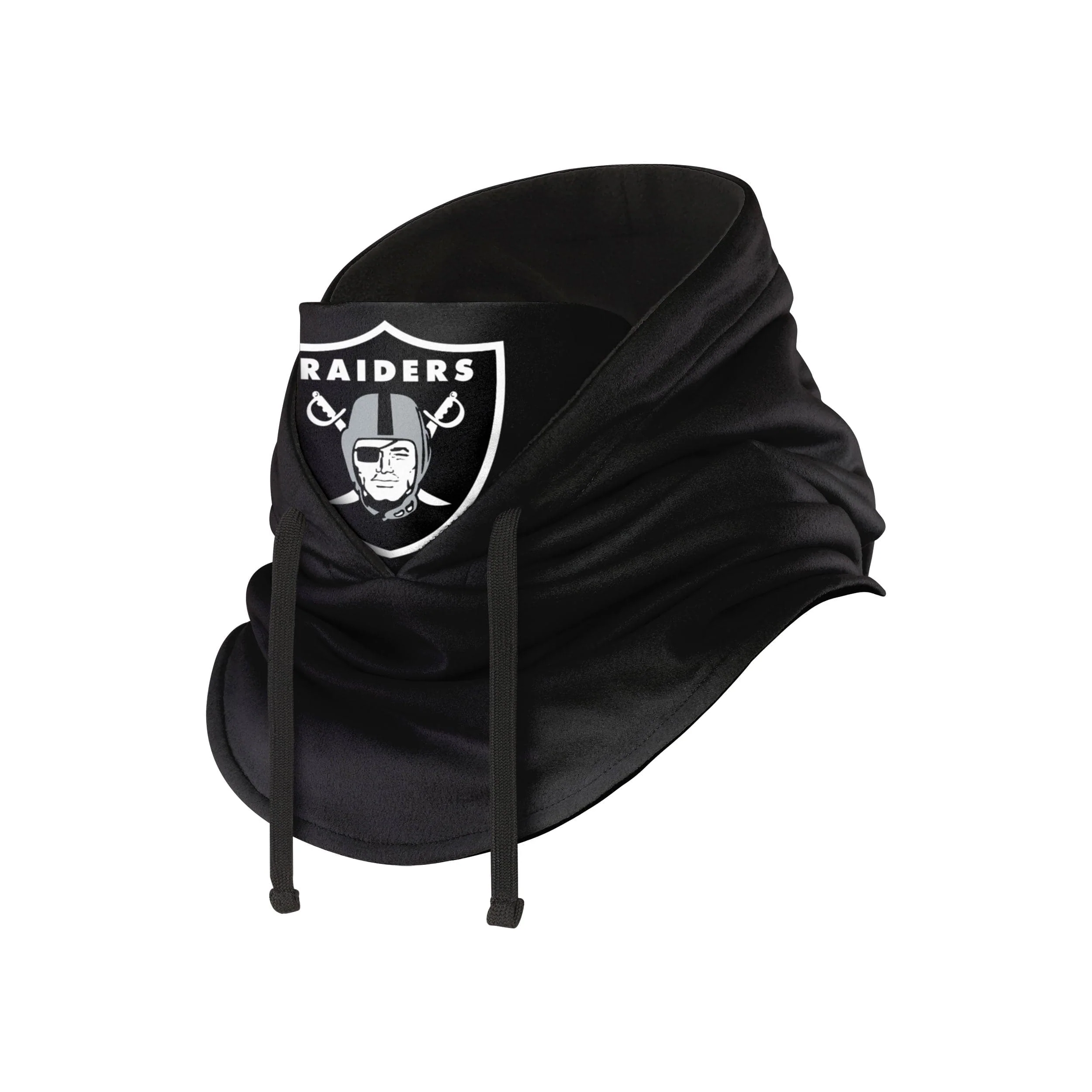 Las Vegas Raiders NFL Black Drawstring Hooded Gaiter - Image 2