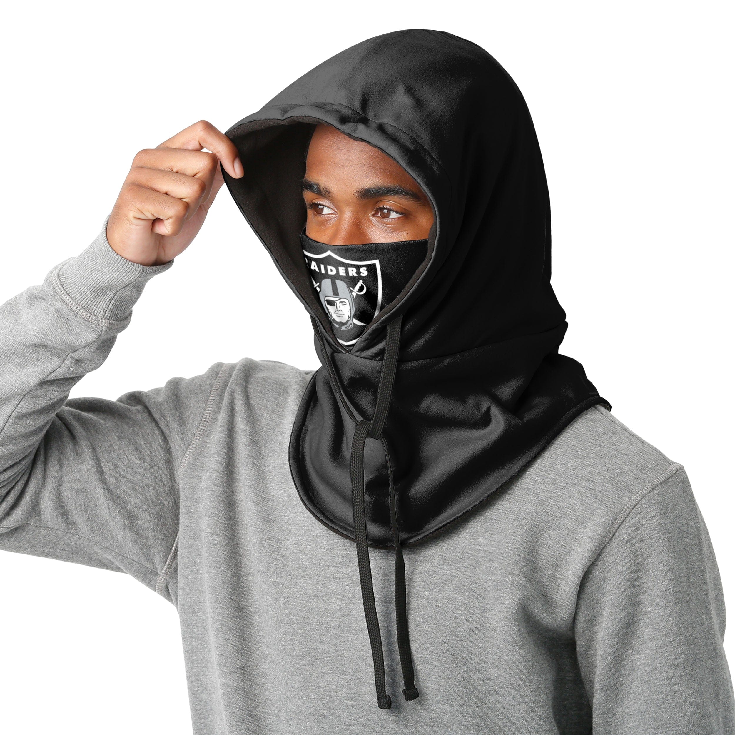 Las Vegas Raiders NFL Black Drawstring Hooded Gaiter - Image 3