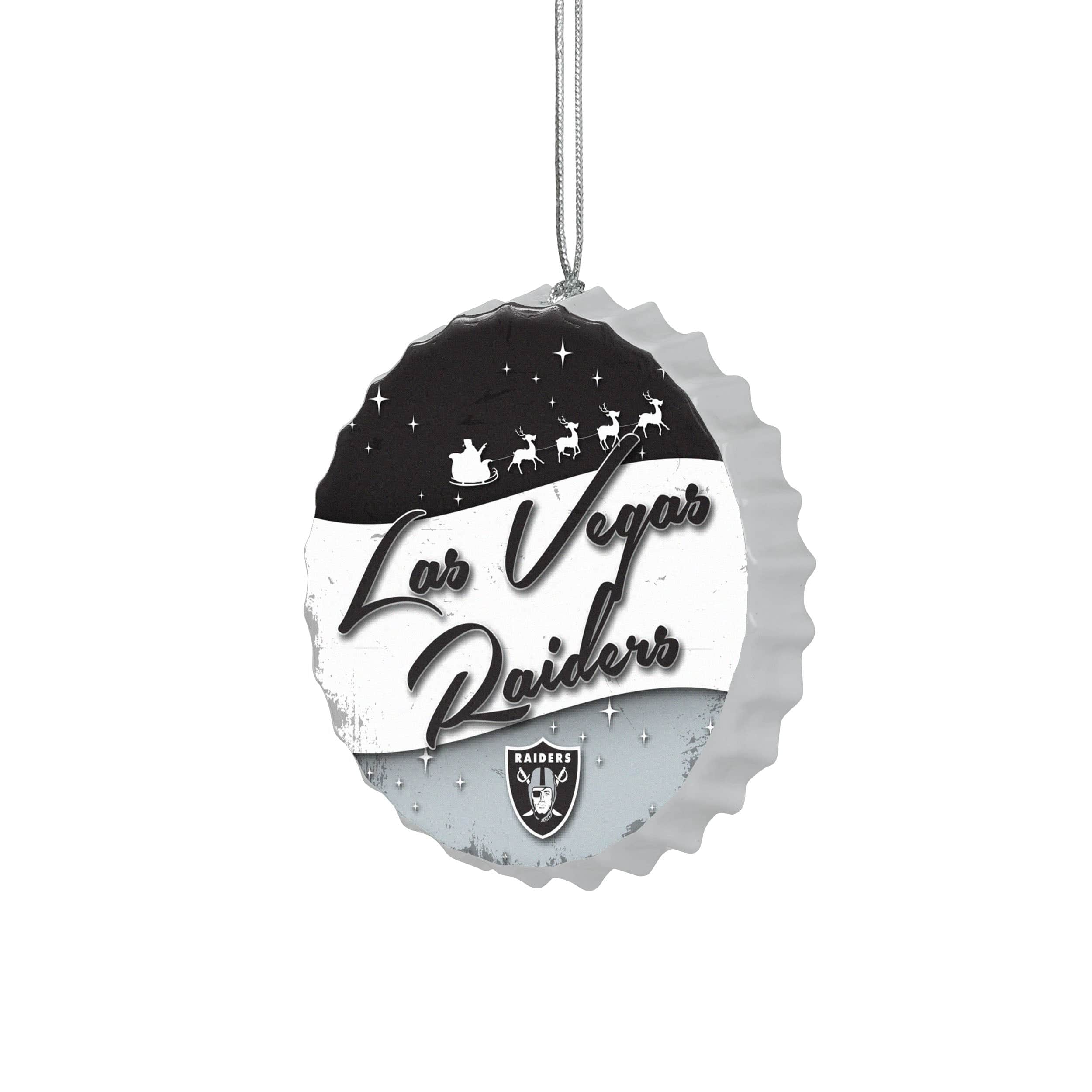 Las Vegas Raiders NFL Bottlecap Sign Ornament - Image 2