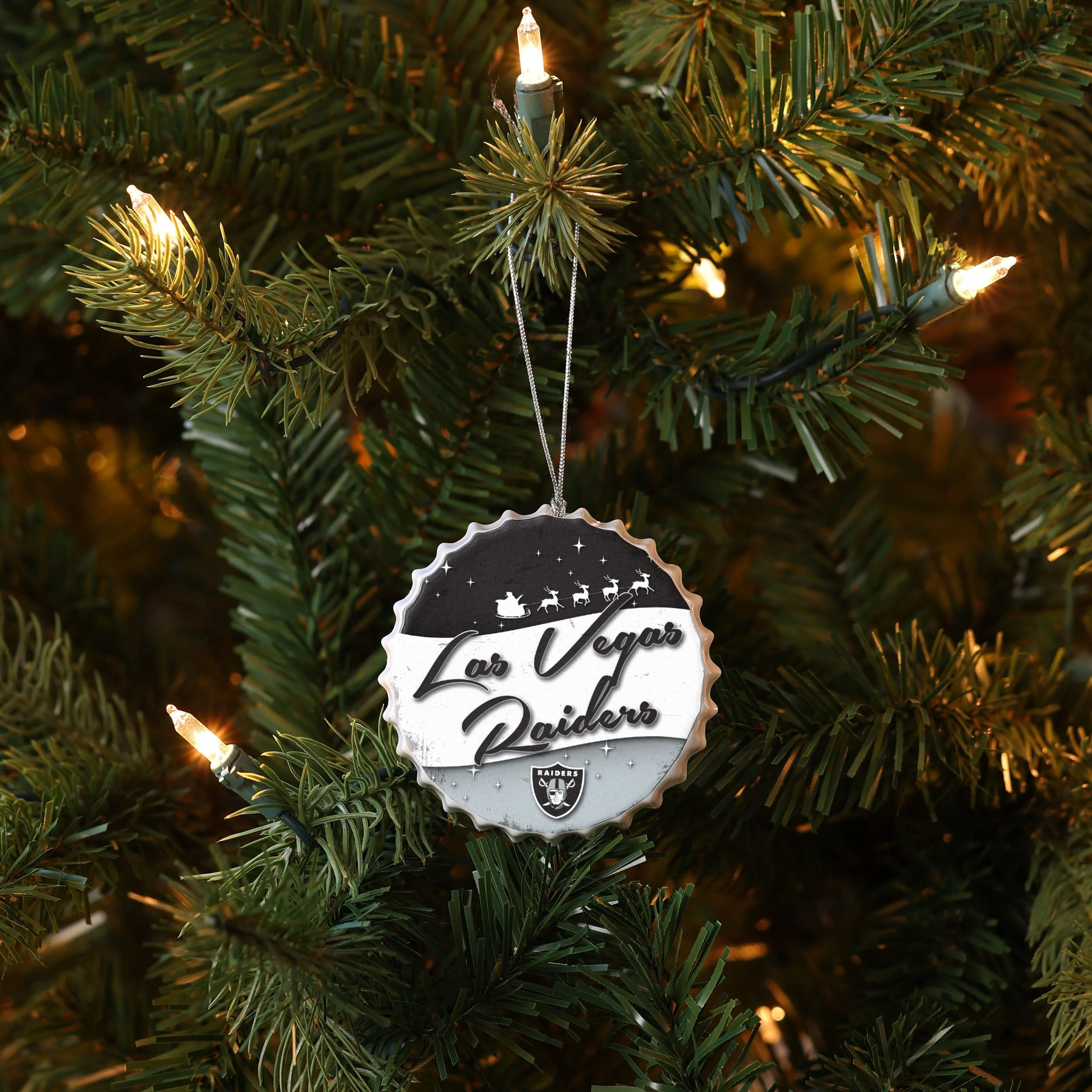 Las Vegas Raiders NFL Bottlecap Sign Ornament - Image 3