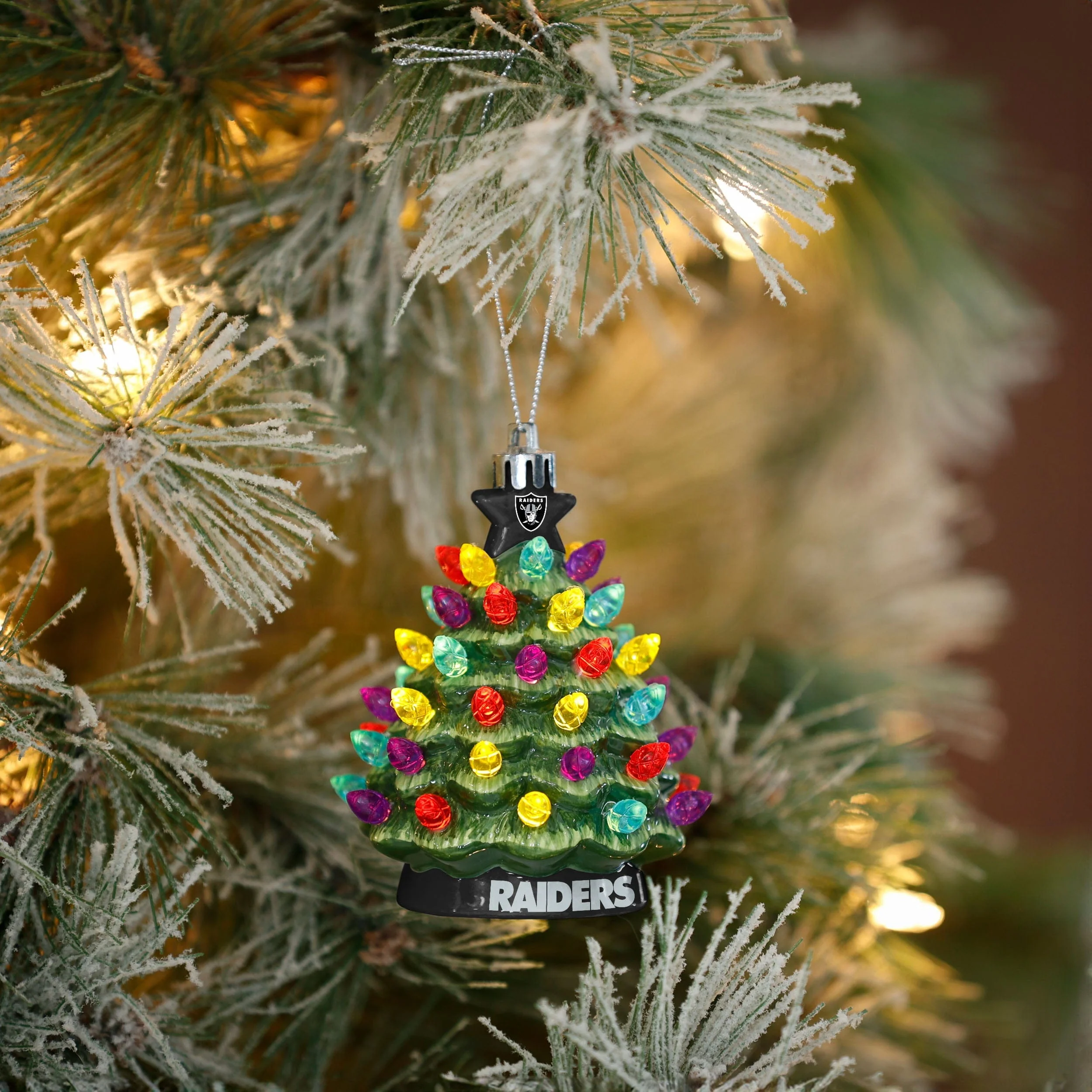 Las Vegas Raiders NFL Ceramic Tree Ornament - Image 2