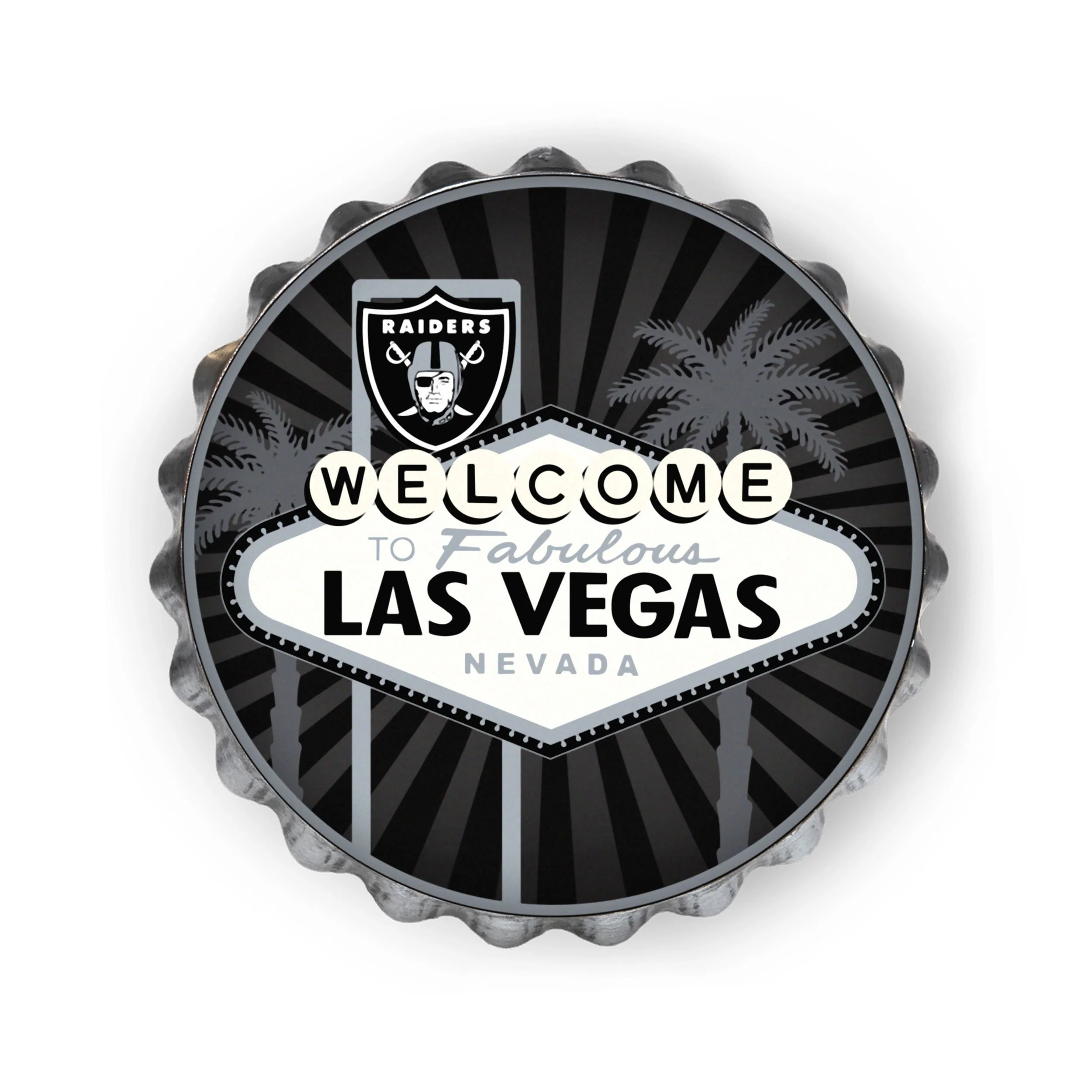 Las Vegas Raiders NFL City Series Bottle Cap Wall Sign