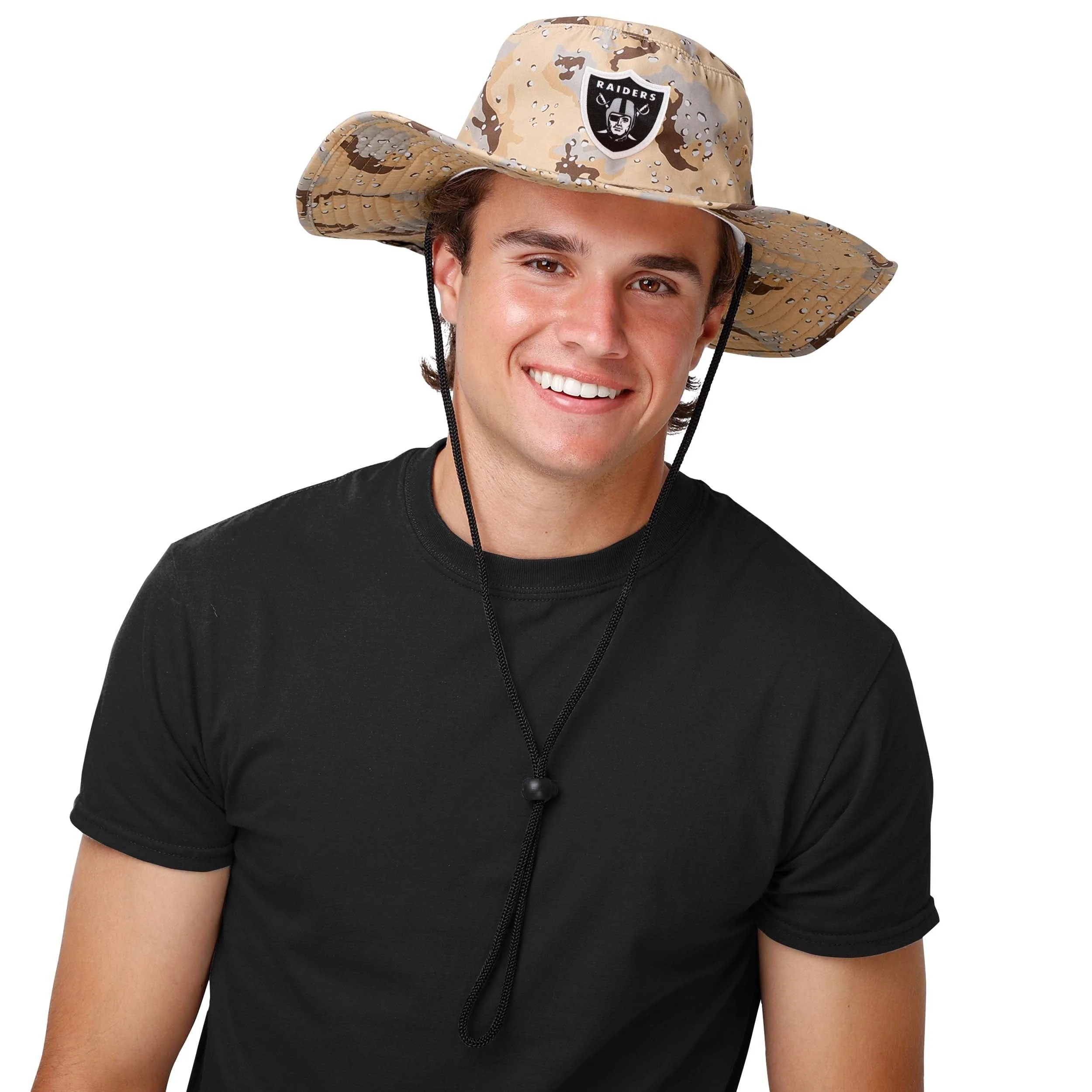 Las Vegas Raiders NFL Dark Desert Camo Boonie Hat - Image 2