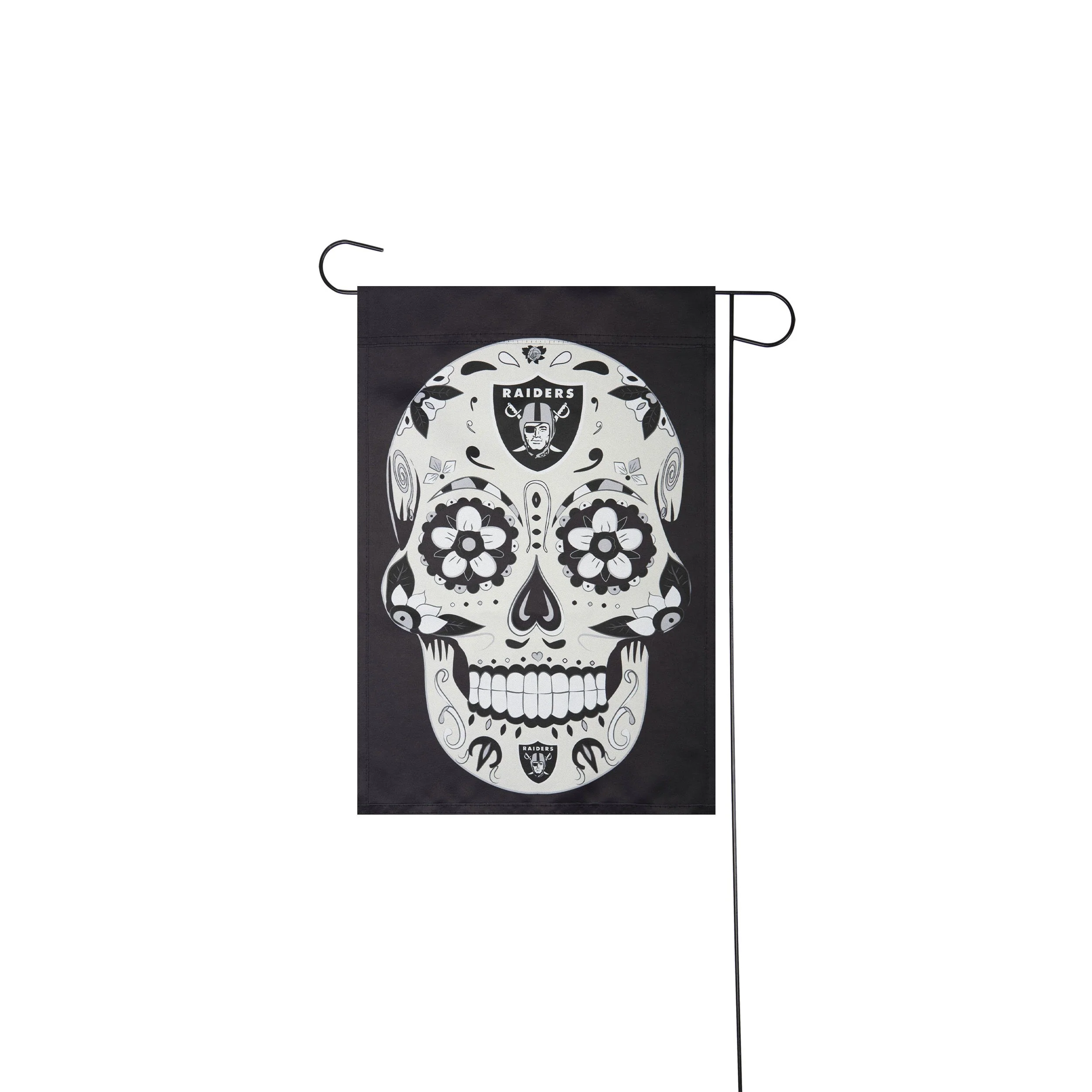 Las Vegas Raiders NFL Day Of The Dead Garden Flag - Image 2