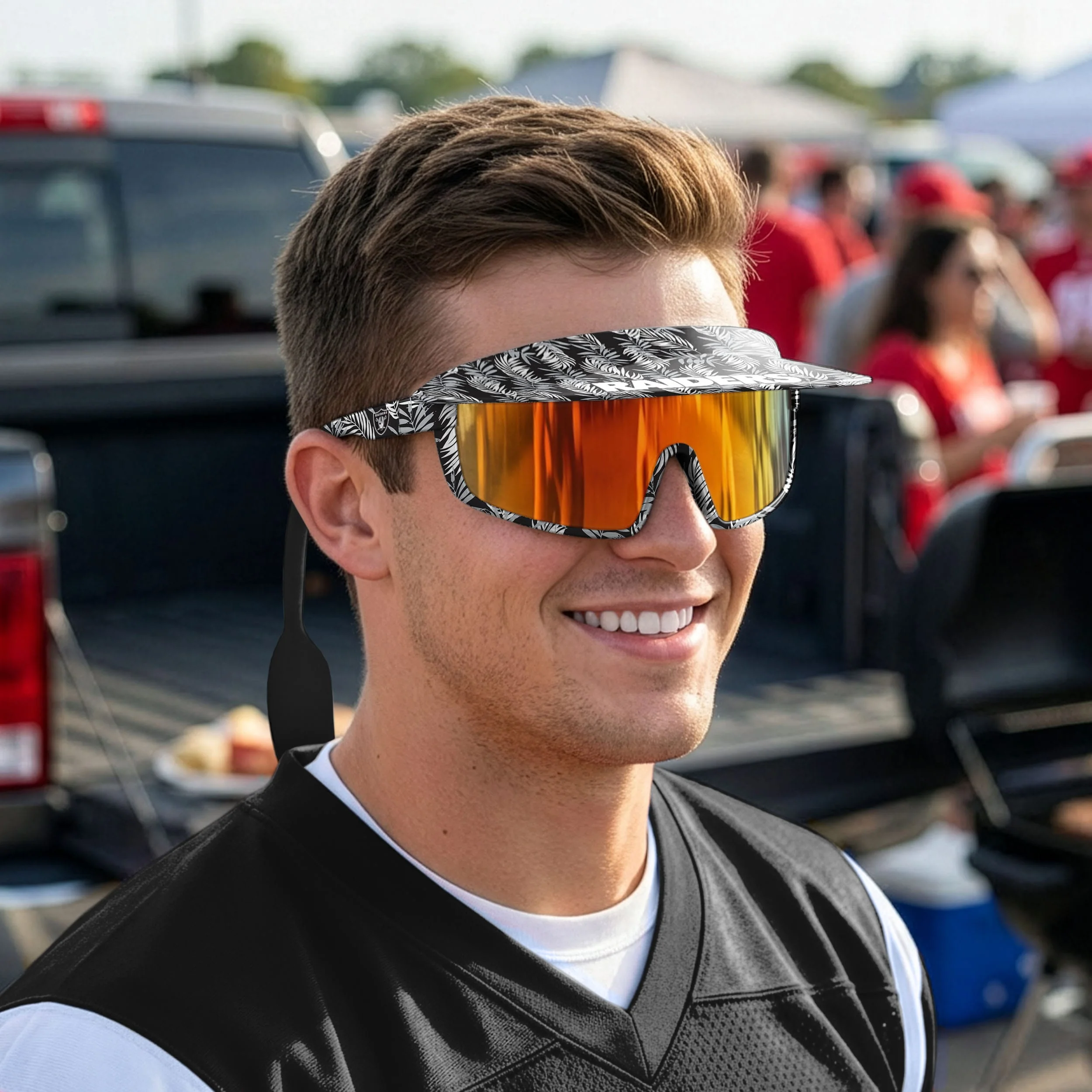 Las Vegas Raiders NFL Floral Visor Sunglasses - Image 4