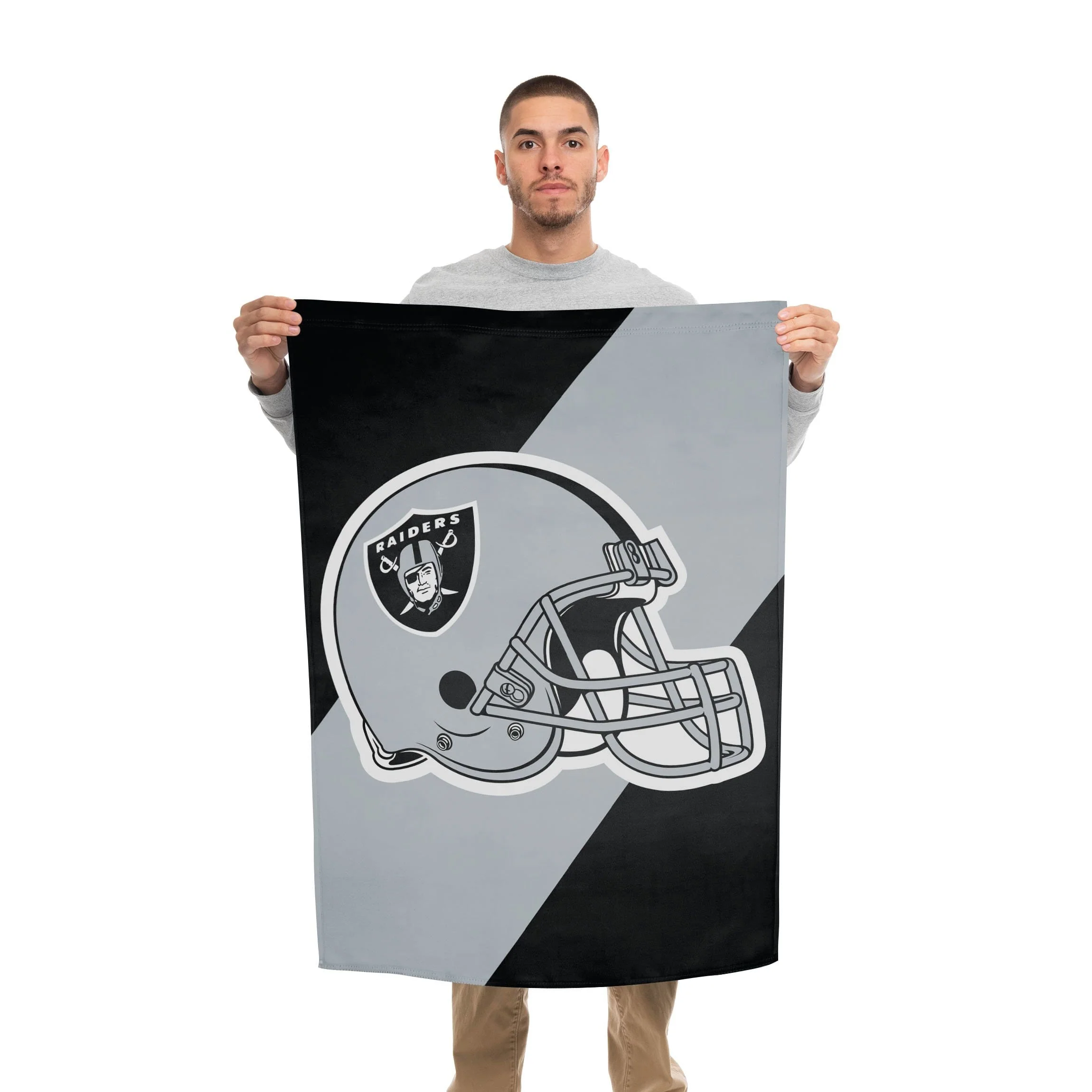 Las Vegas Raiders NFL Helmet Vertical Flag - Image 2