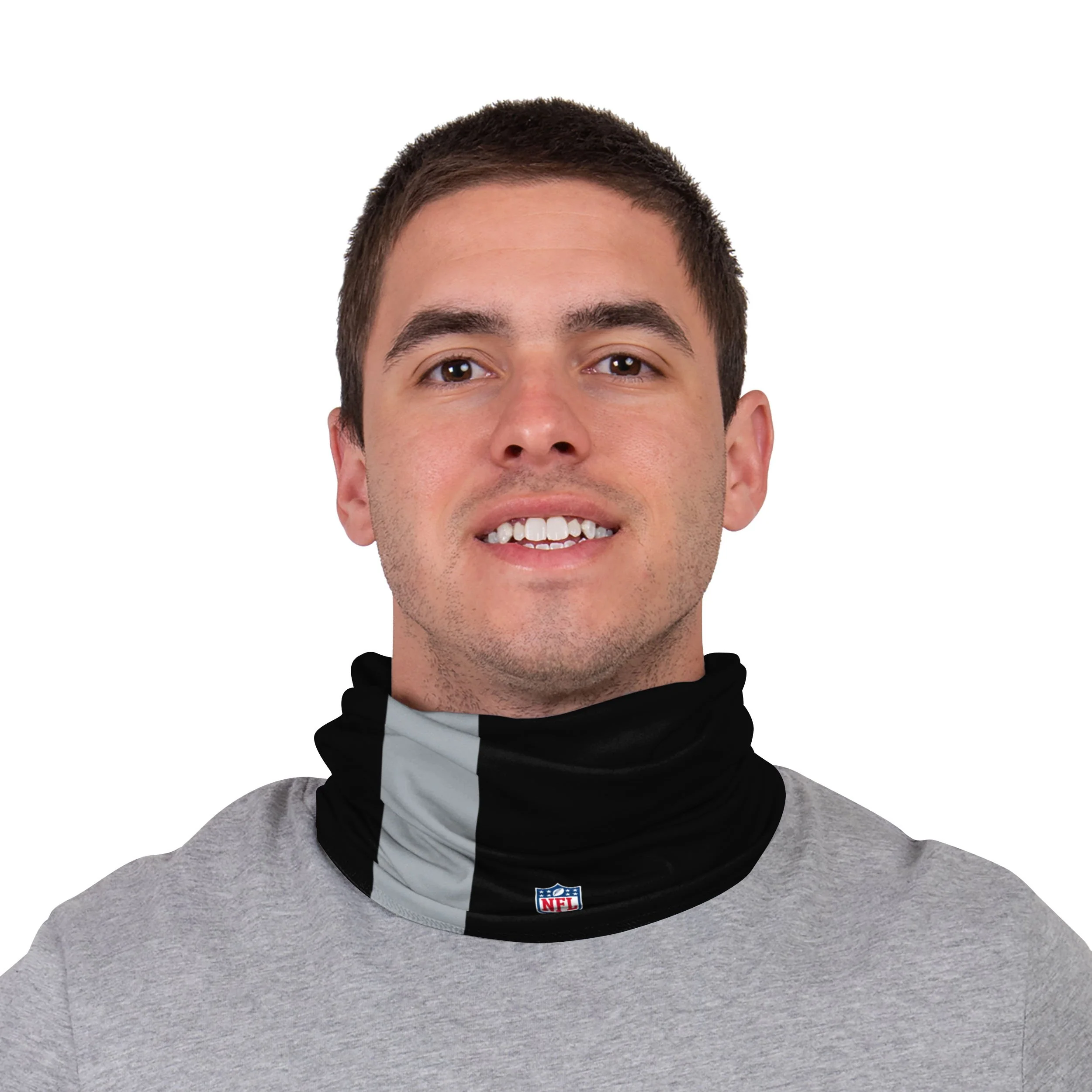 Las Vegas Raiders NFL Josh Jacobs On-Field Sideline Logo Gaiter Scarf - Image 3