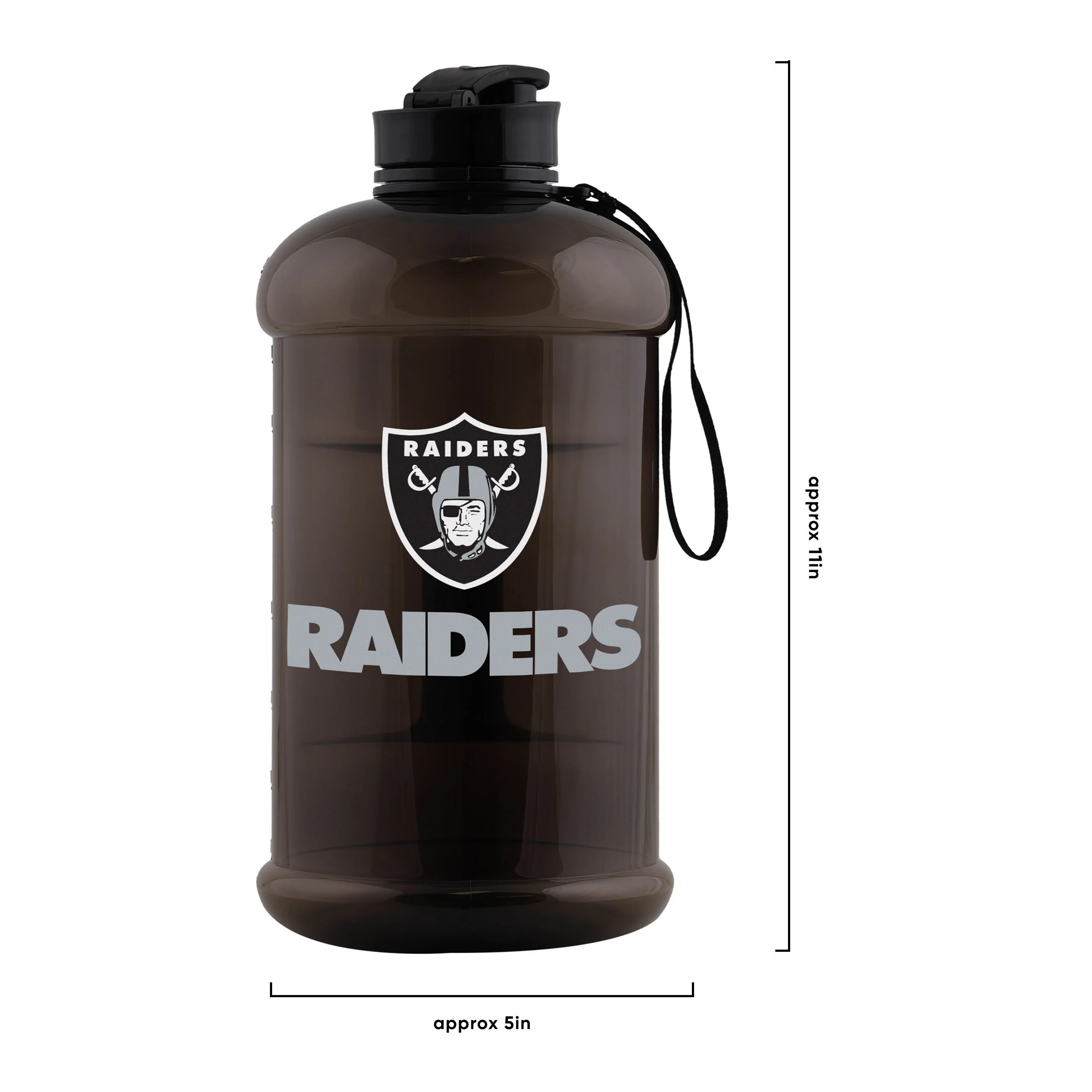 Las Vegas Raiders NFL Large Team Color Clear Sports Bottle - Image 5