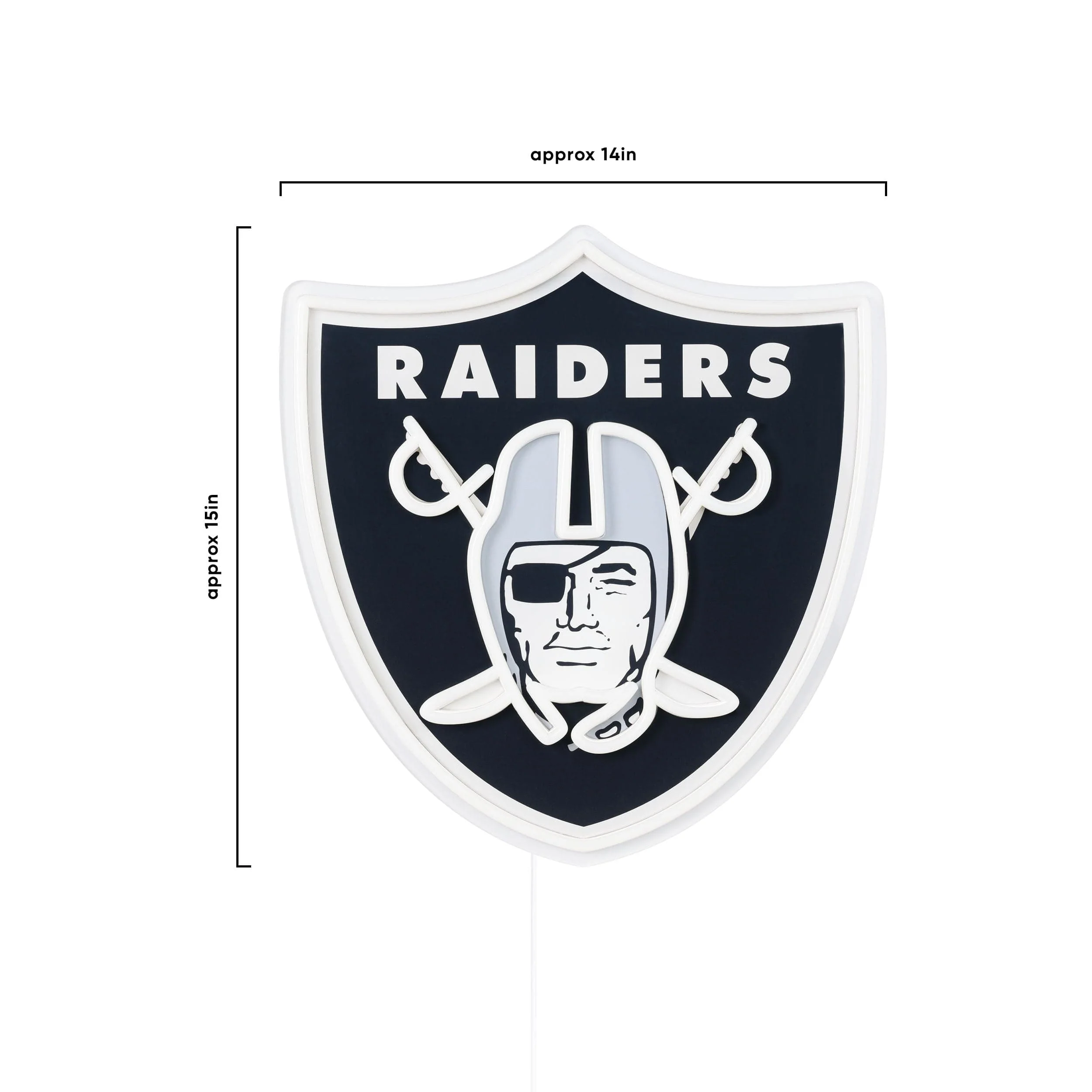 Las Vegas Raiders NFL LED Neon Light Up Team Logo Sign - Image 5