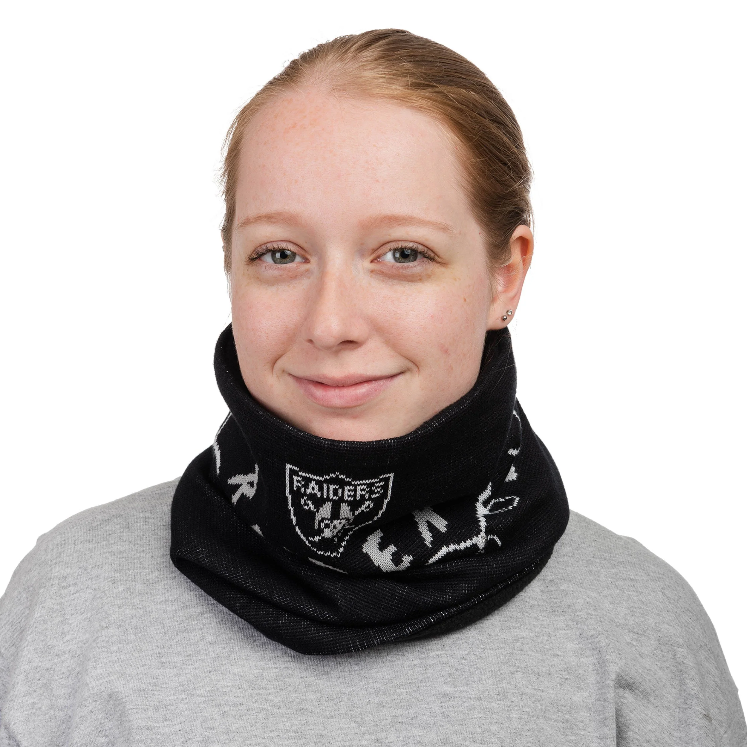 Las Vegas Raiders NFL Light Up Knit Gaiter Scarf - Image 4