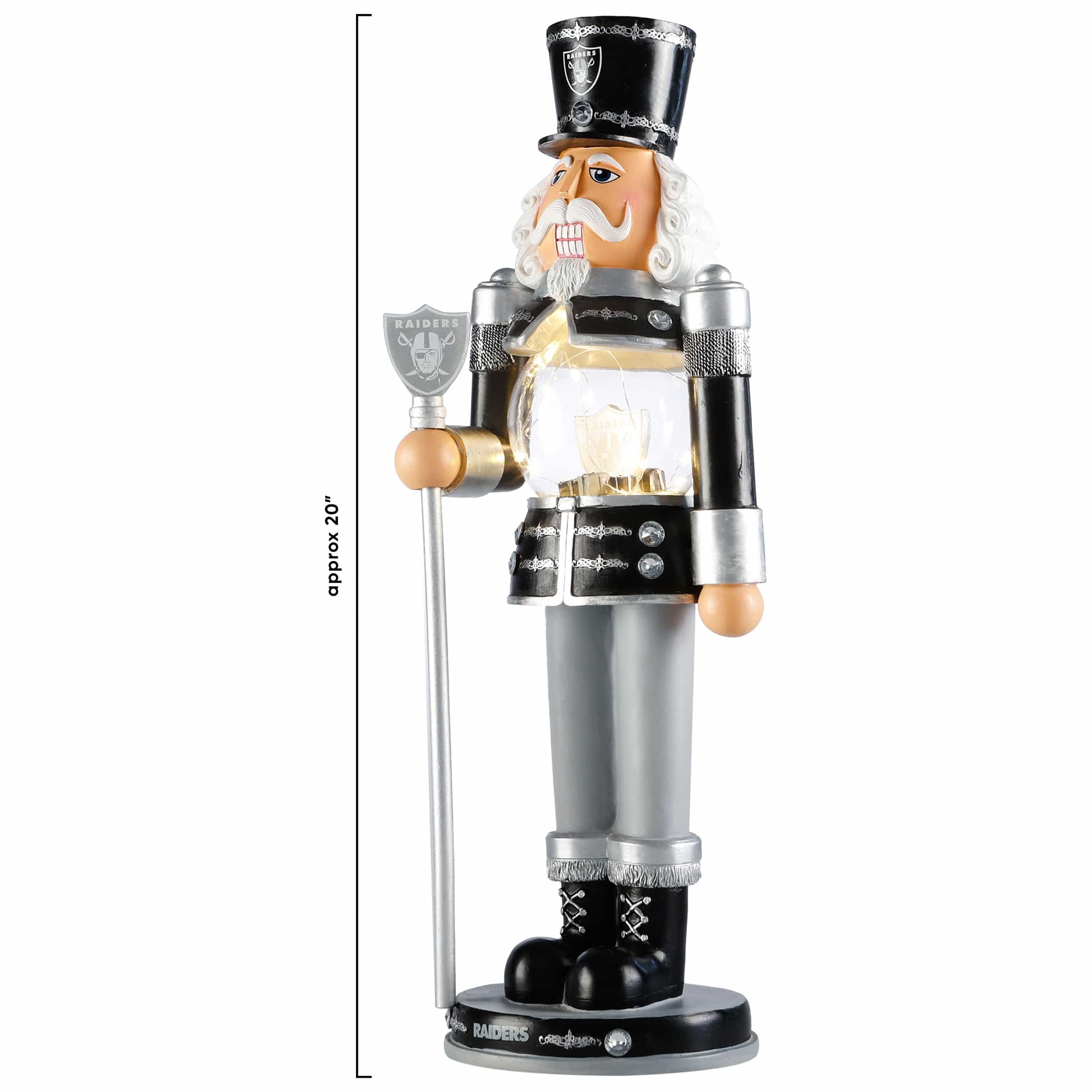 Las Vegas Raiders NFL Light Up Nutcracker - Image 3
