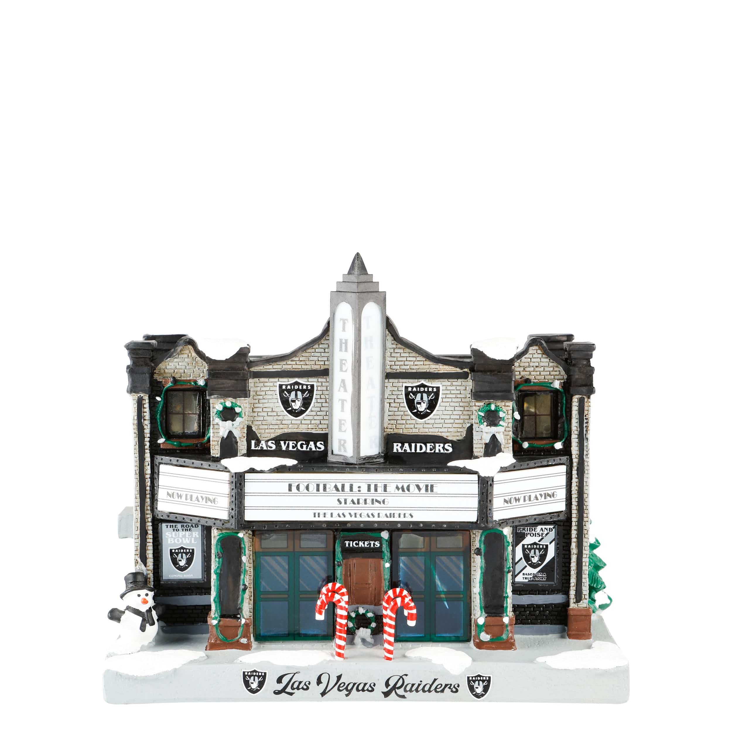 Las Vegas Raiders NFL Light Up Resin Team Theater
