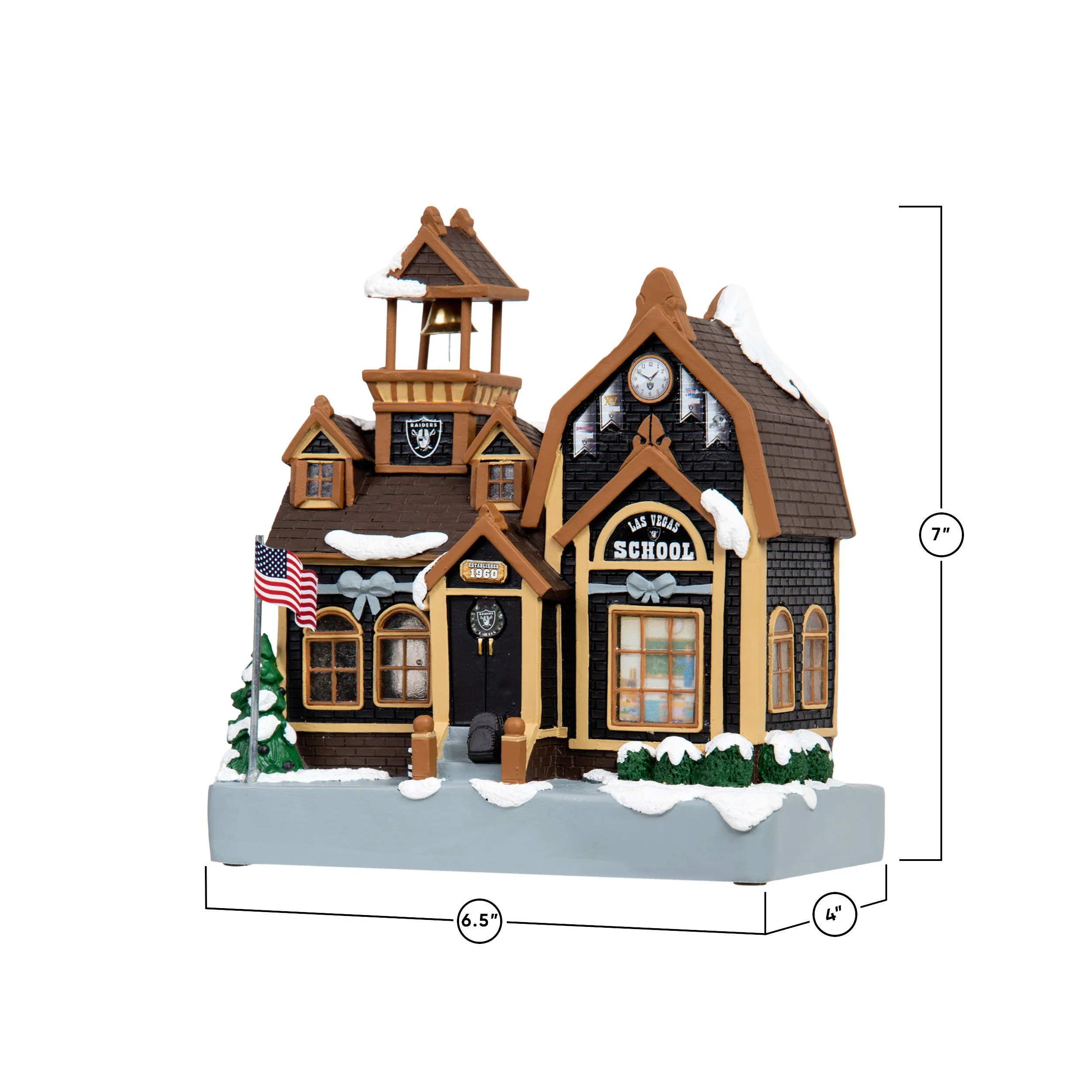Las Vegas Raiders NFL Light Up Team Schoolhouse - Image 5