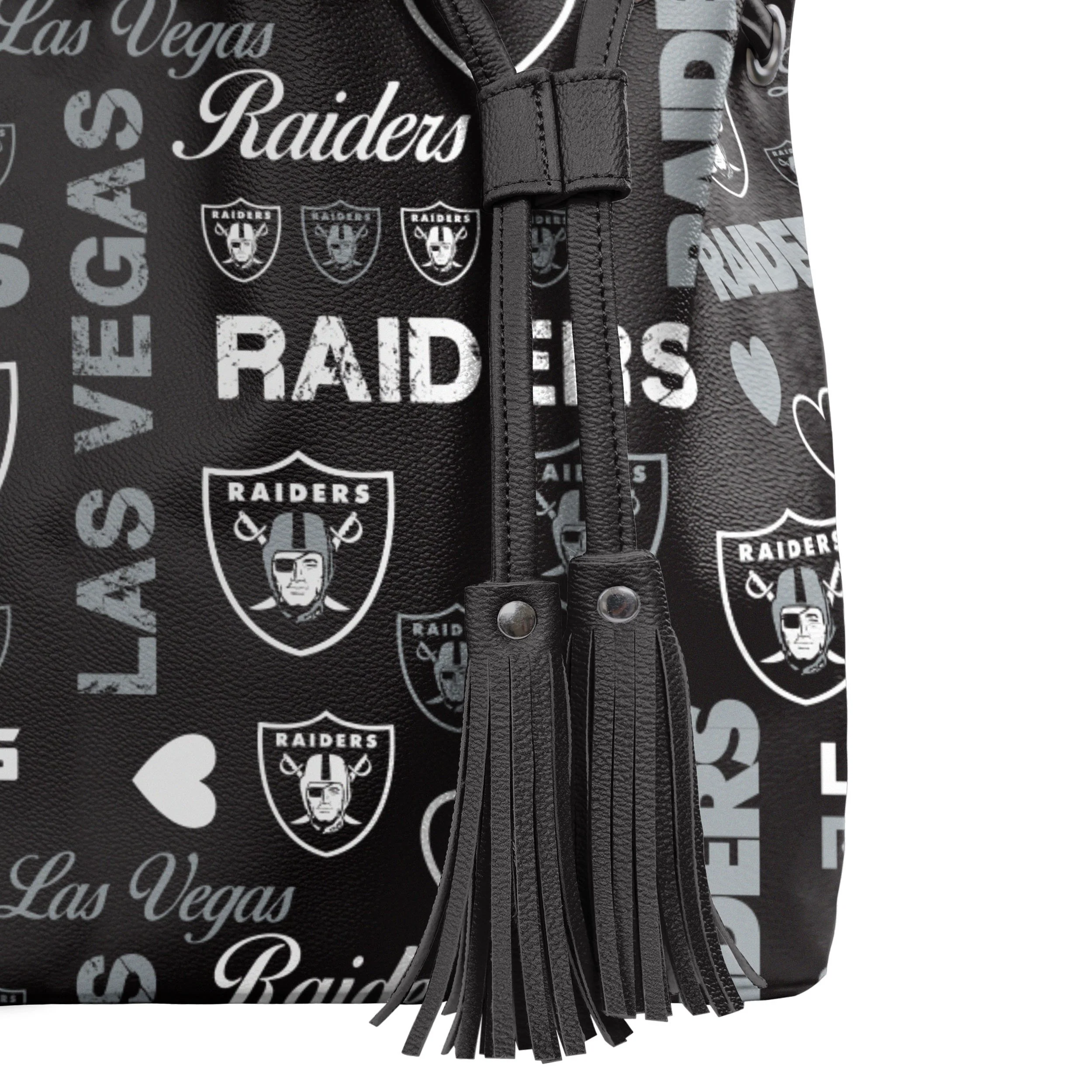 Las Vegas Raiders NFL Logo Love Cinch Purse - Image 4