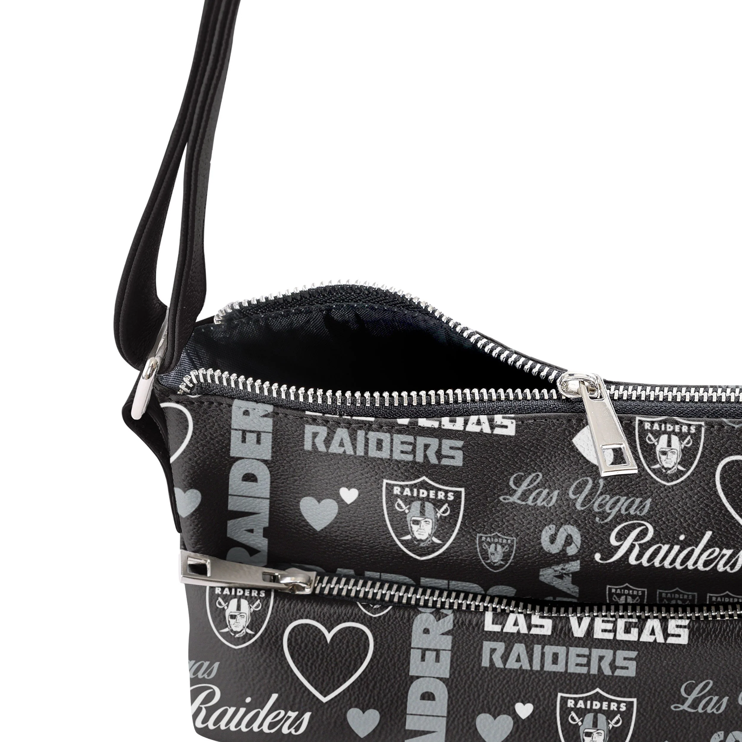 Las Vegas Raiders NFL Logo Love Crossbody Purse - Image 4