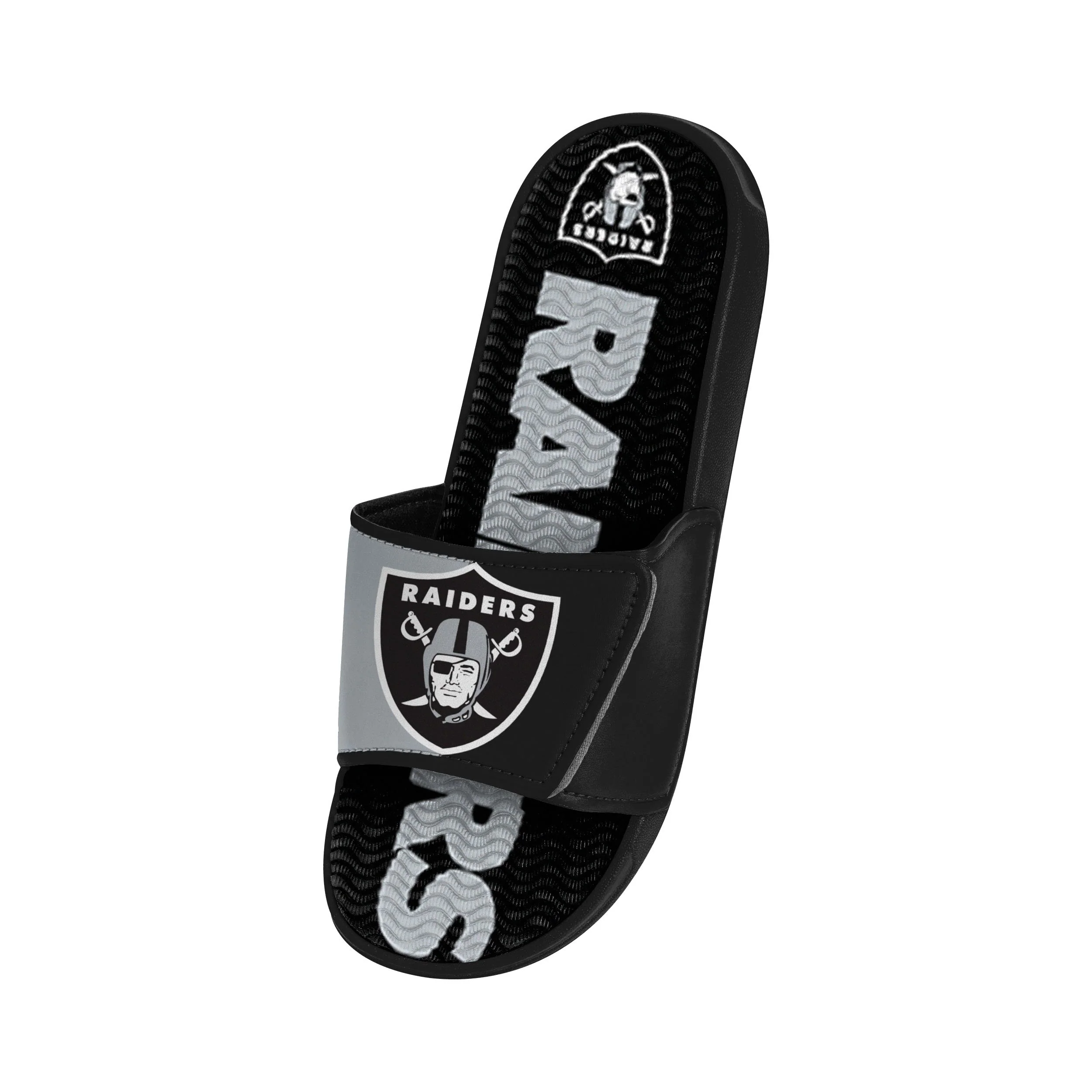Las Vegas Raiders NFL Mens Colorblock Big Logo Gel Slides - Image 3