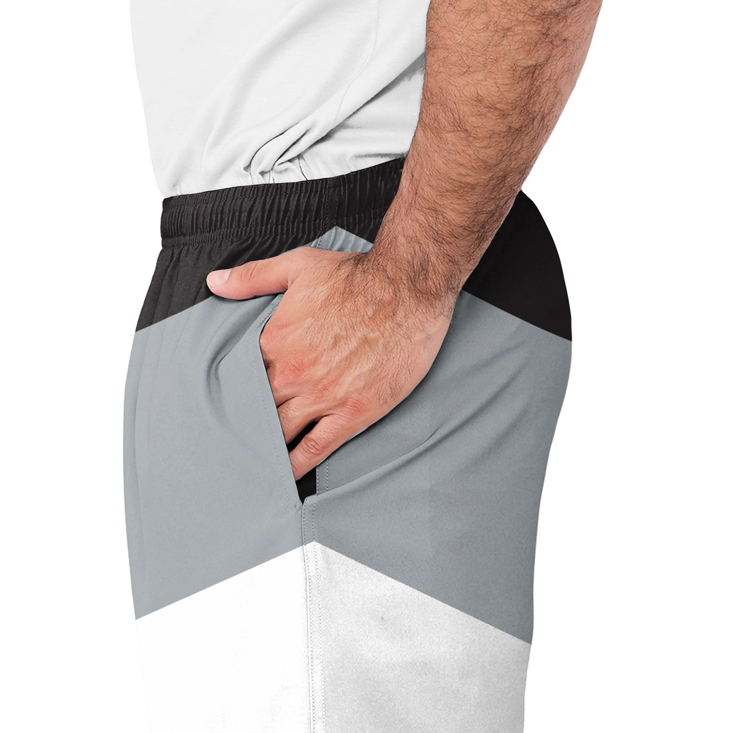Las Vegas Raiders NFL Mens Colorblock Double Down Liner Training Shorts - Image 5