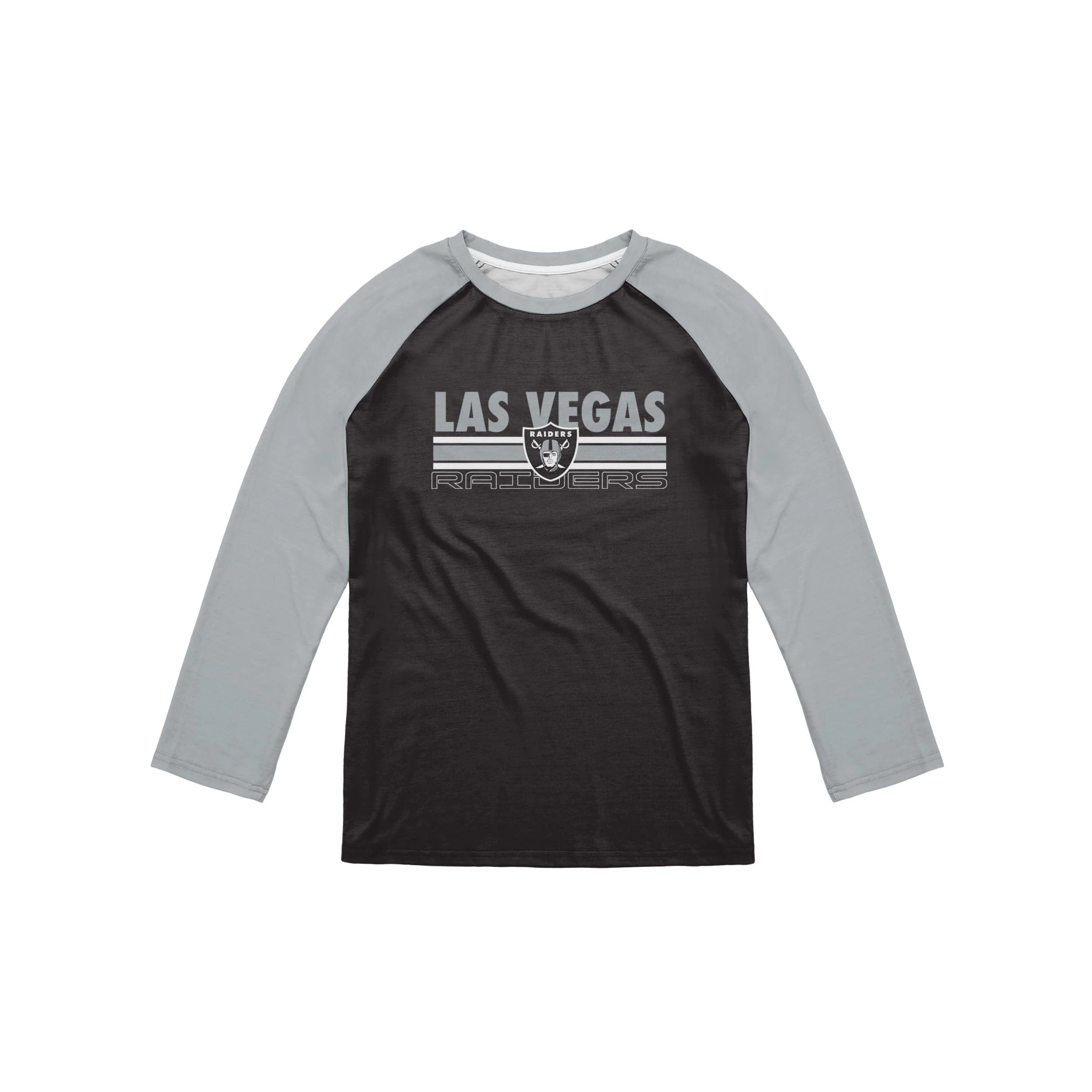 Las Vegas Raiders NFL Mens Colorblock Wordmark Raglan T-Shirt - Image 3
