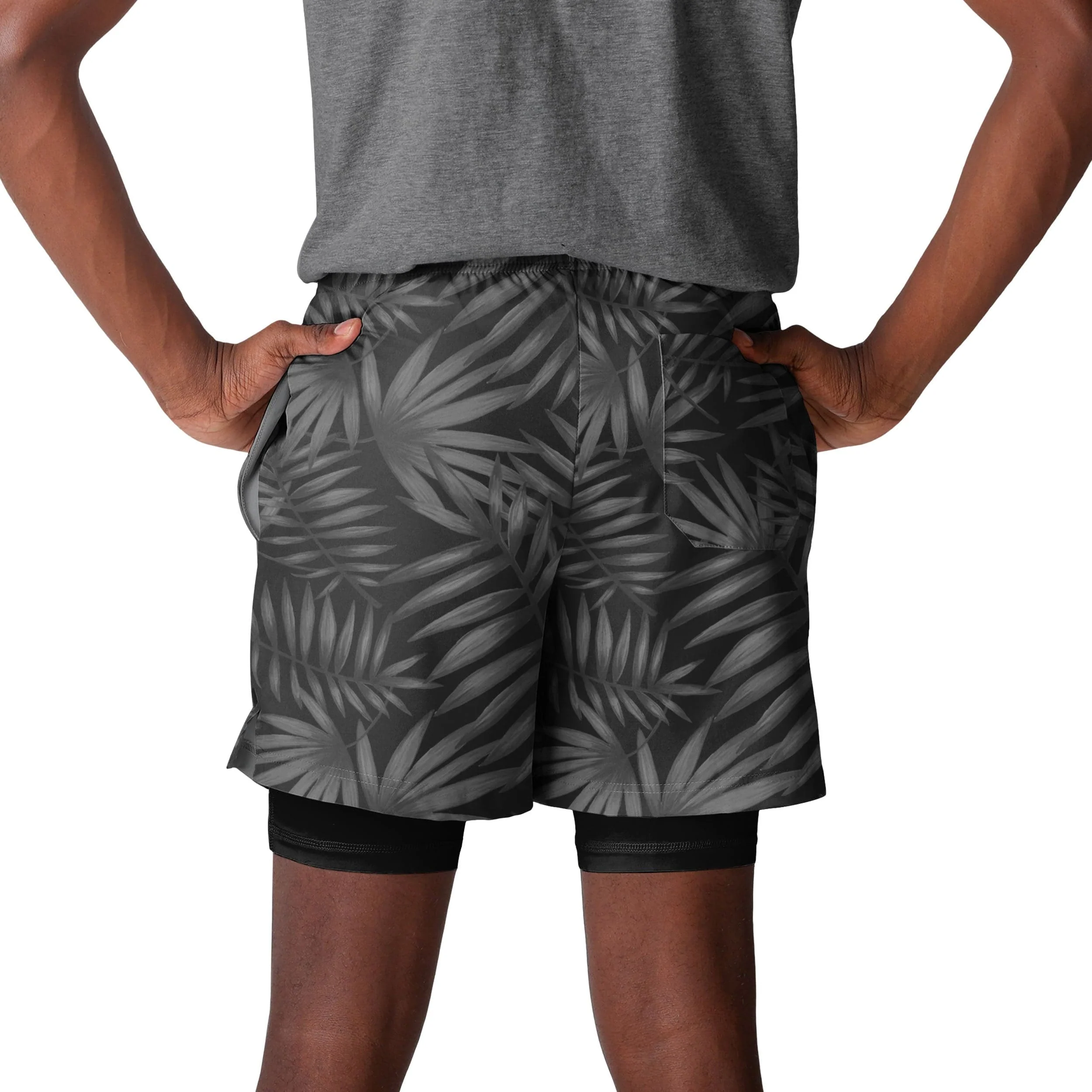 Las Vegas Raiders NFL Mens Floral Black Liner Shorts - Image 4