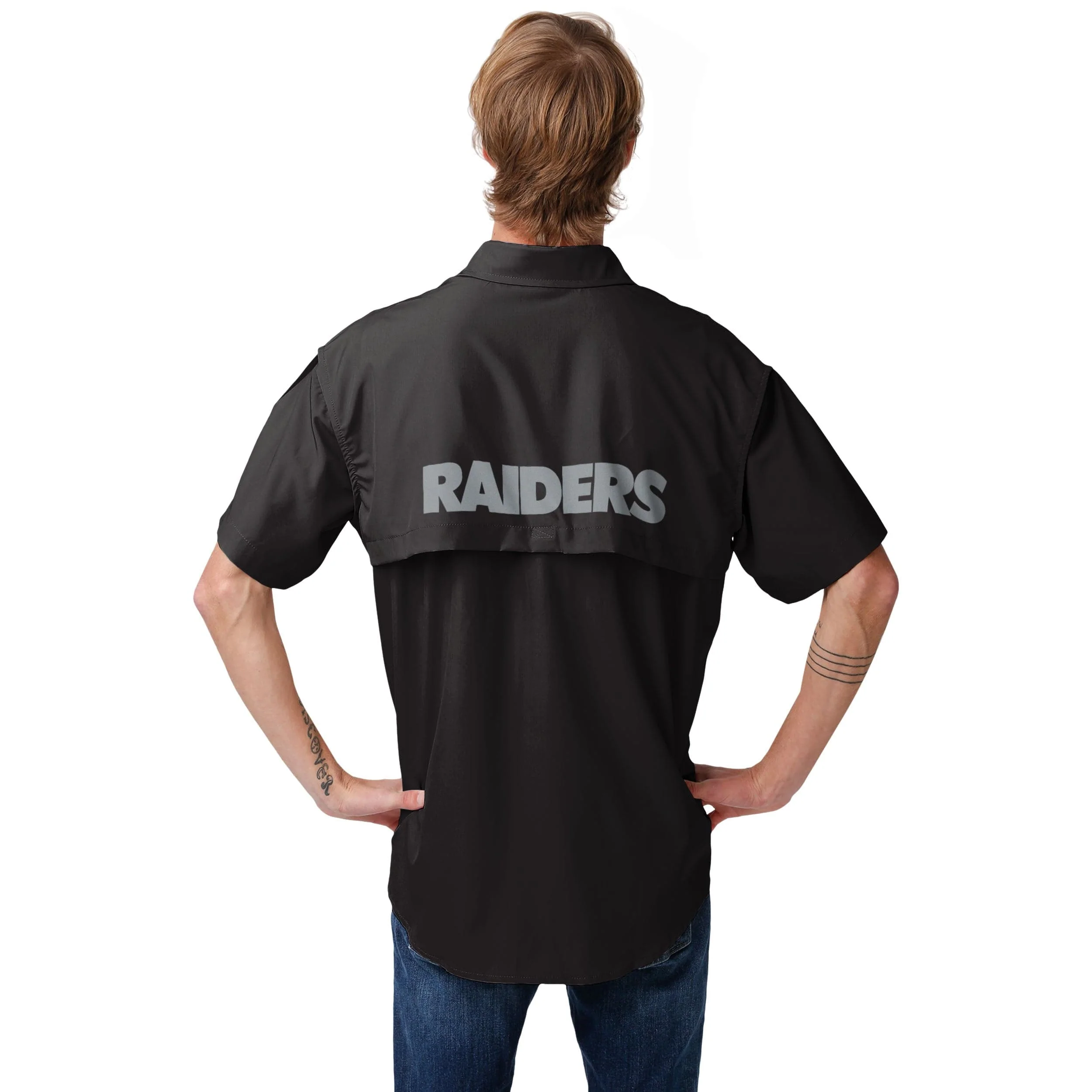 Las Vegas Raiders NFL Mens Gone Fishing Shirt - Image 4