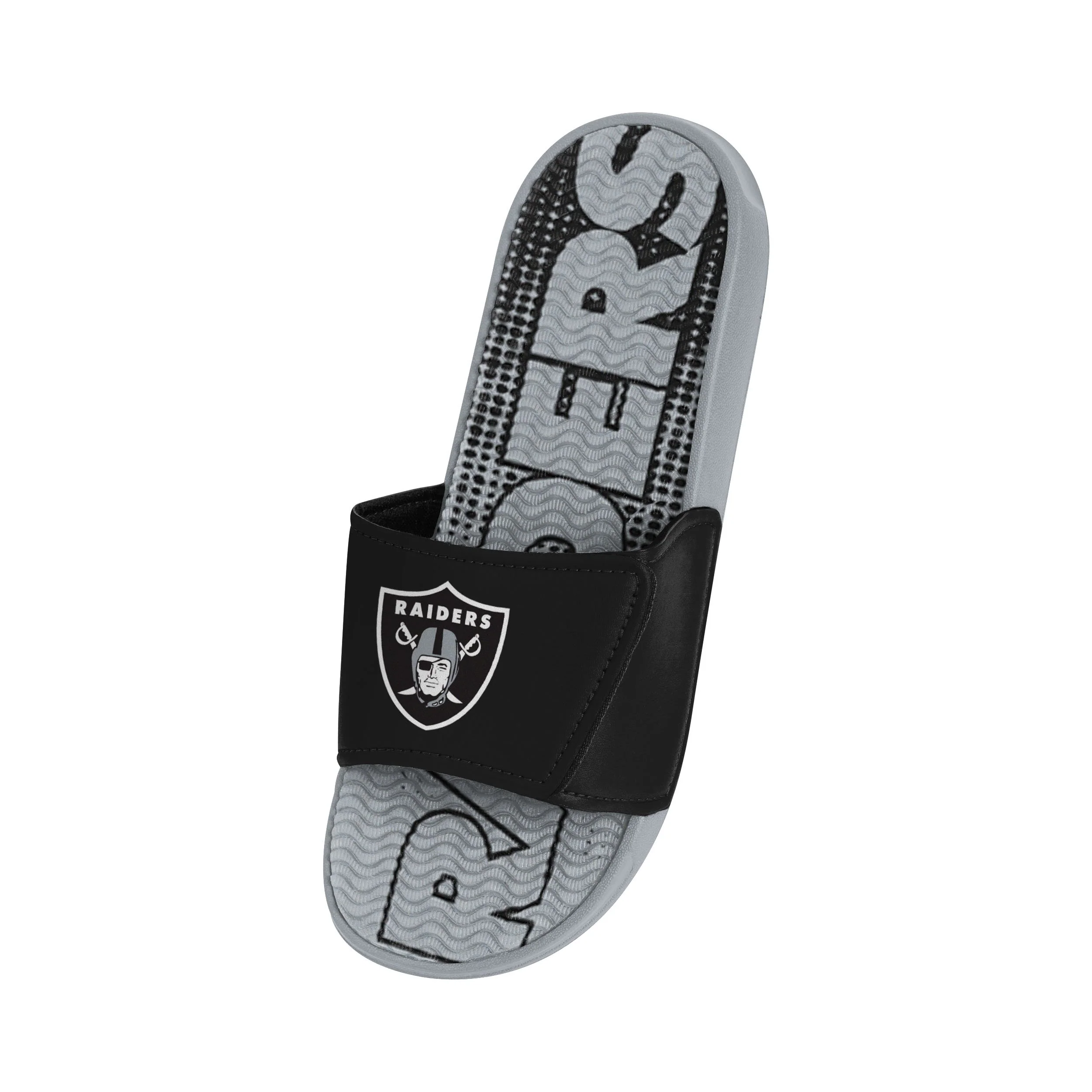 Las Vegas Raiders NFL Mens Gradient Wordmark Gel Slide - Image 3