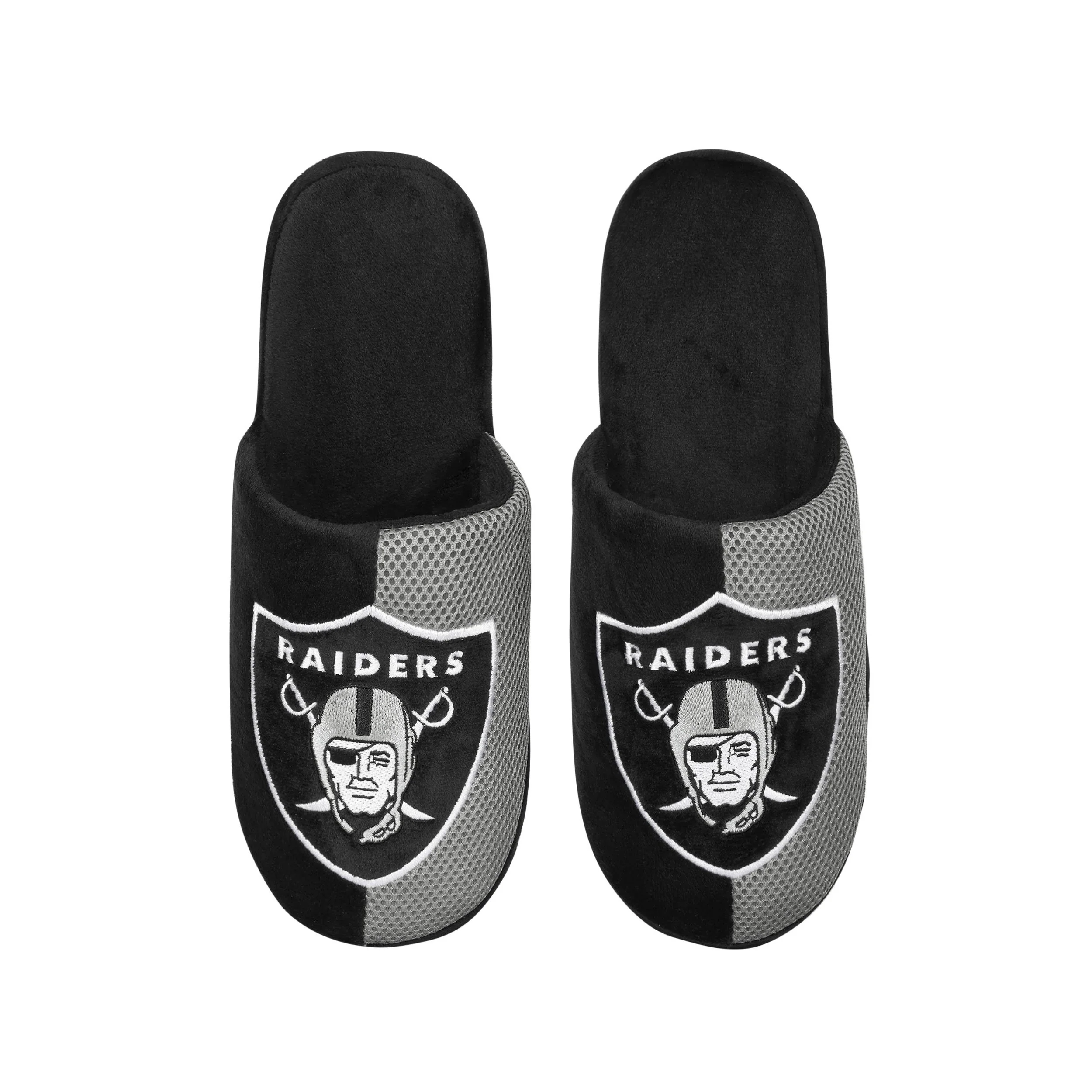 Las Vegas Raiders NFL Mens Logo Staycation Slippers - Image 4