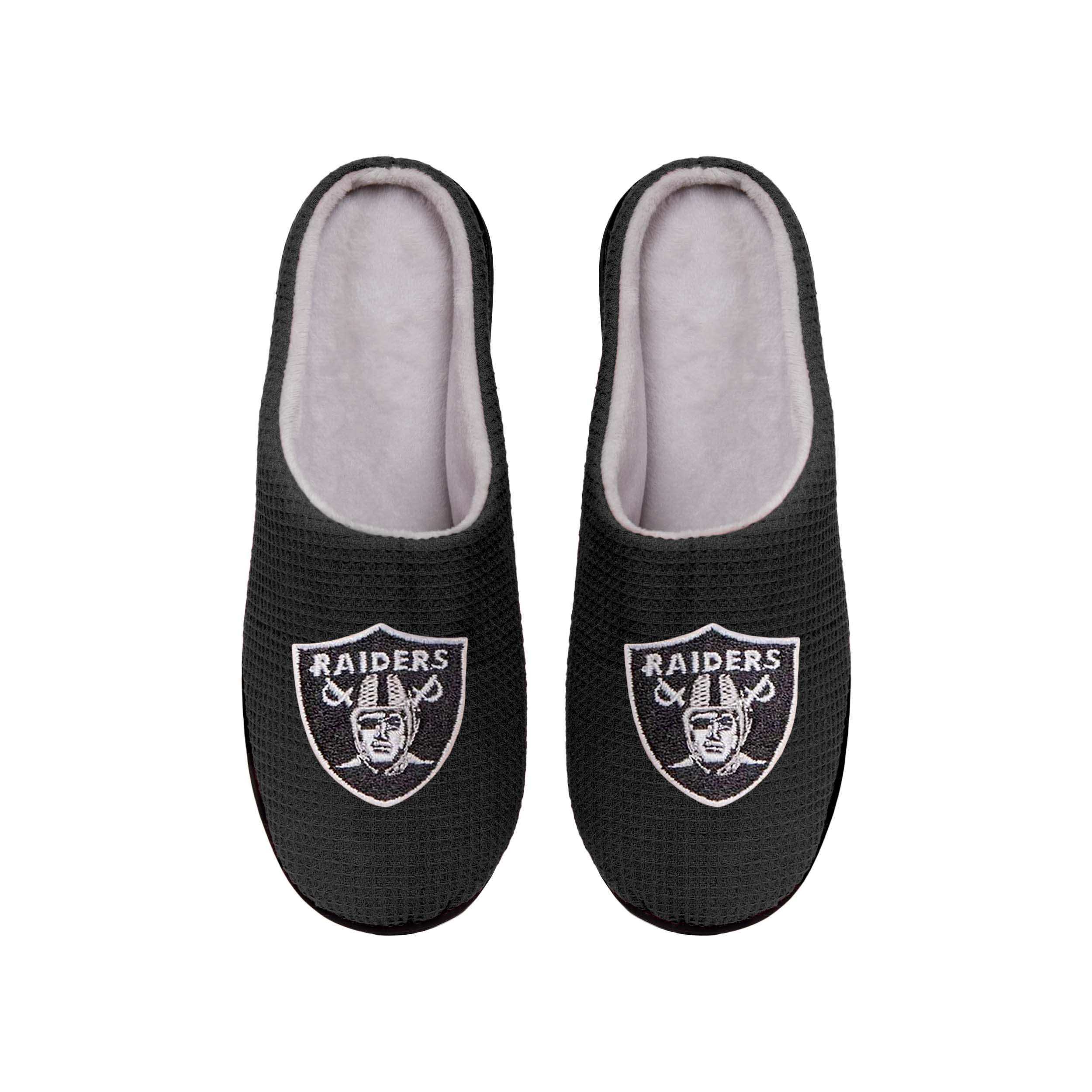 Las Vegas Raiders NFL Mens Memory Foam Slide Slippers - Image 2