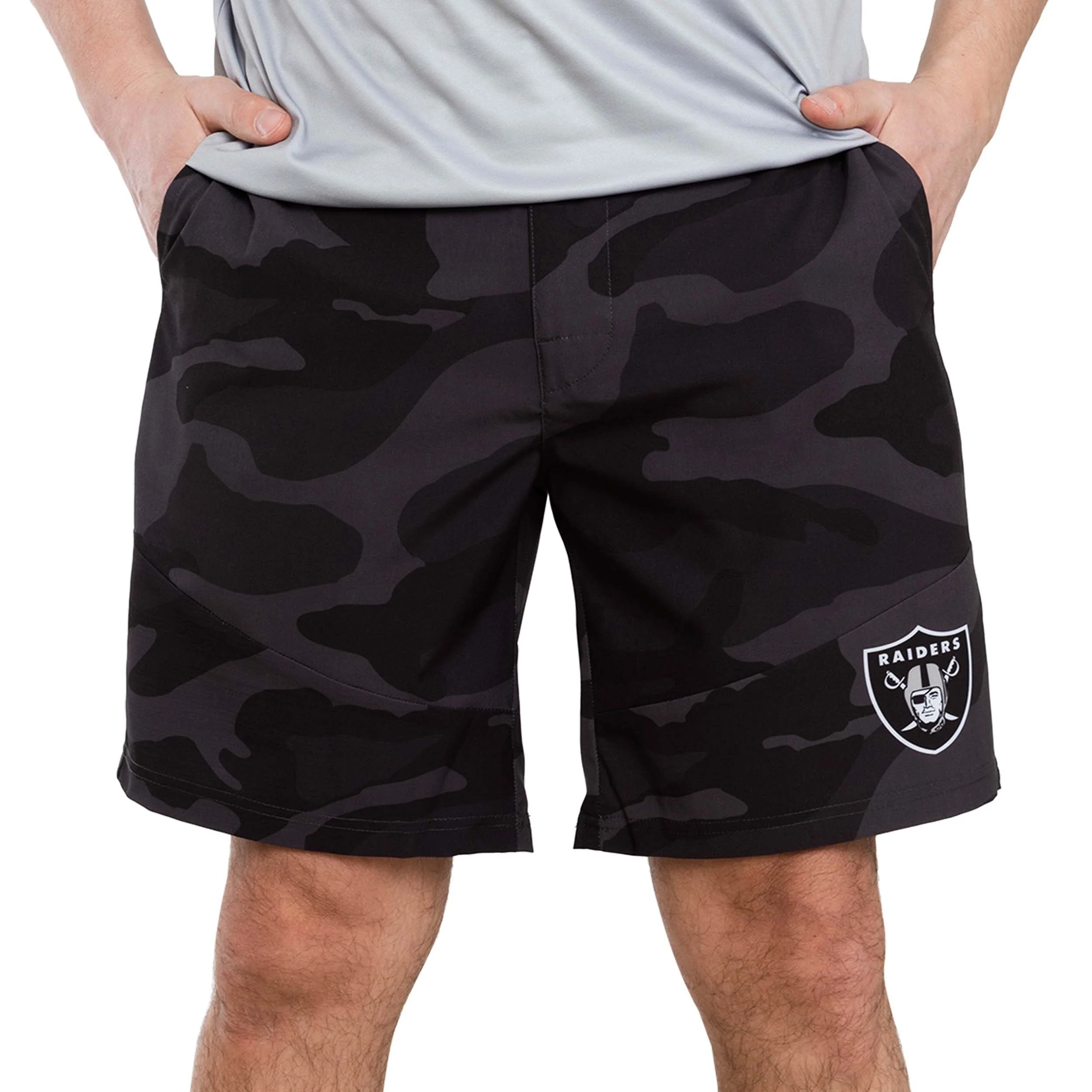 Las Vegas Raiders NFL Mens Nightcap Camo Walking Shorts - Image 2
