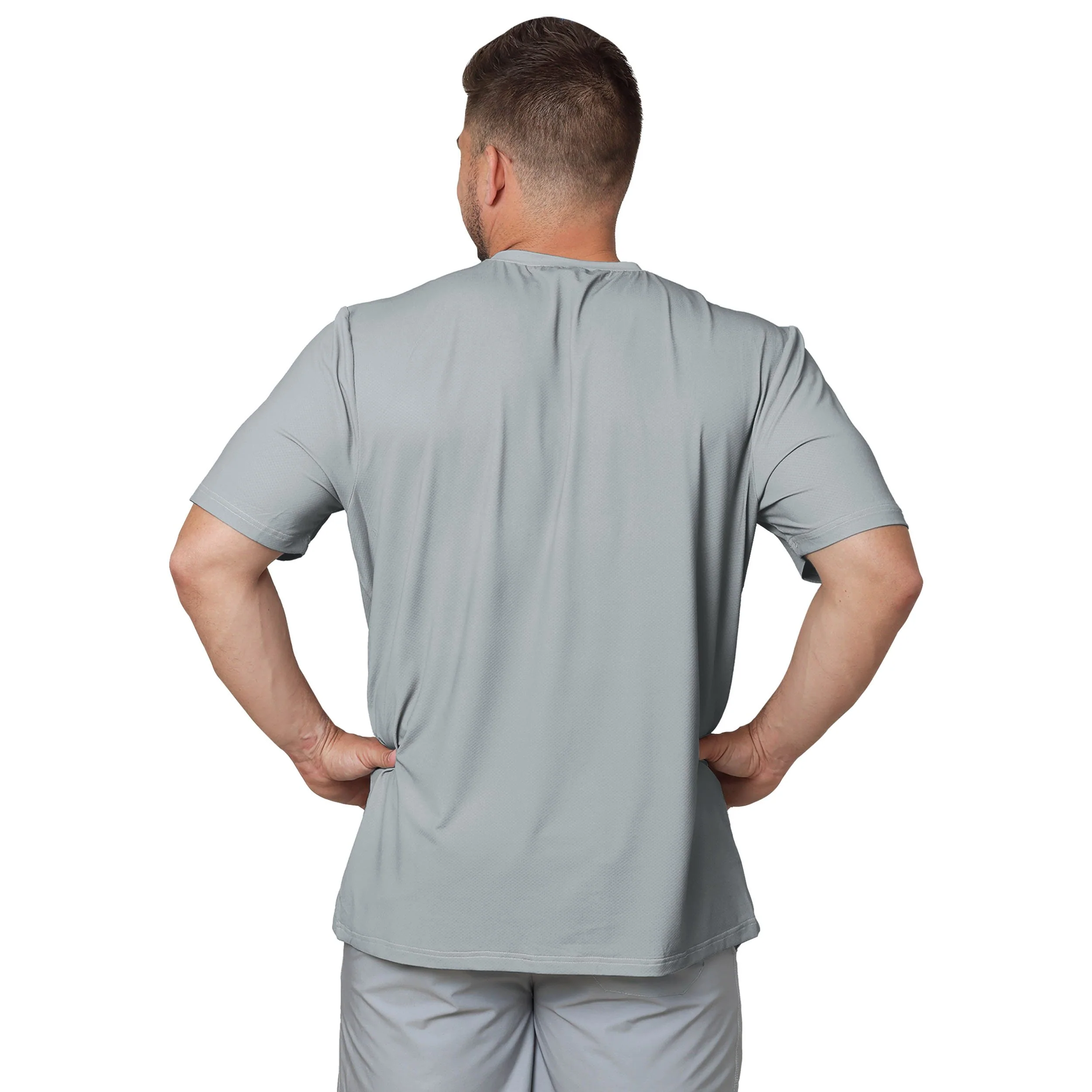 Las Vegas Raiders NFL Mens Rash Guard Short Sleeve Swim Shirt - Image 3