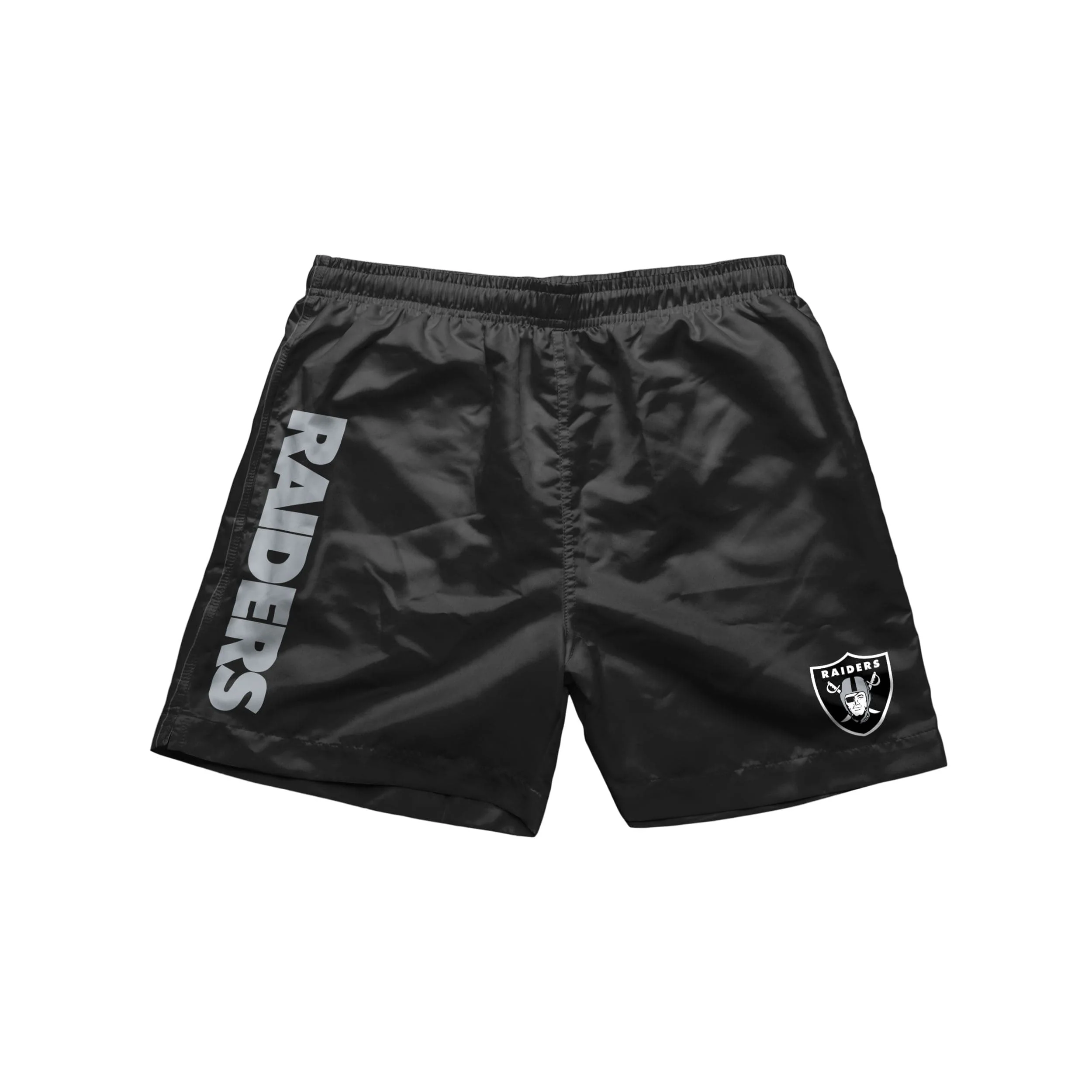 Las Vegas Raiders NFL Mens Solid Wordmark 5.5" Swimming Trunks - Image 4