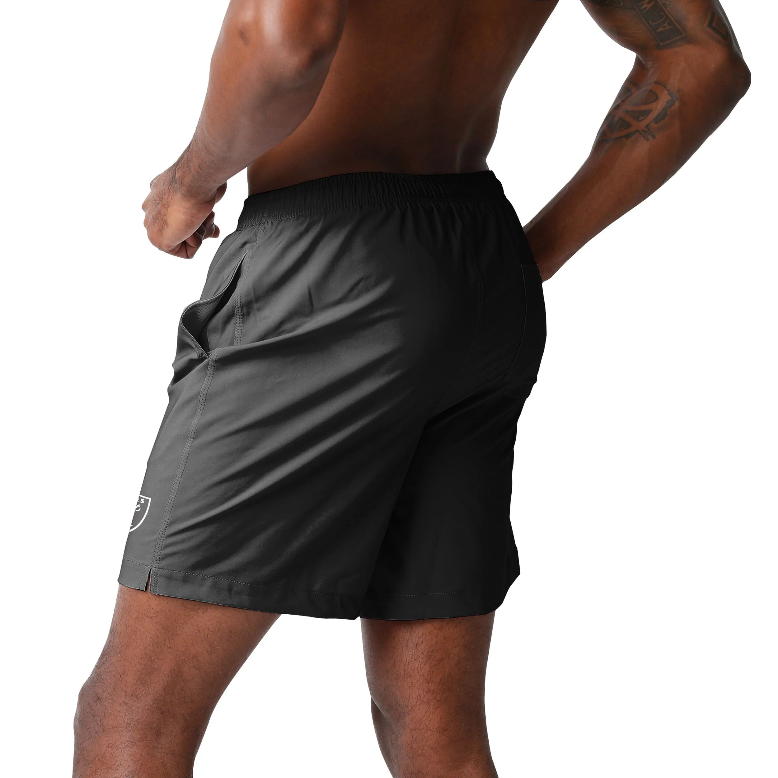 Las Vegas Raiders NFL Mens Solid Wordmark Traditional Swimming Trunks - Image 3
