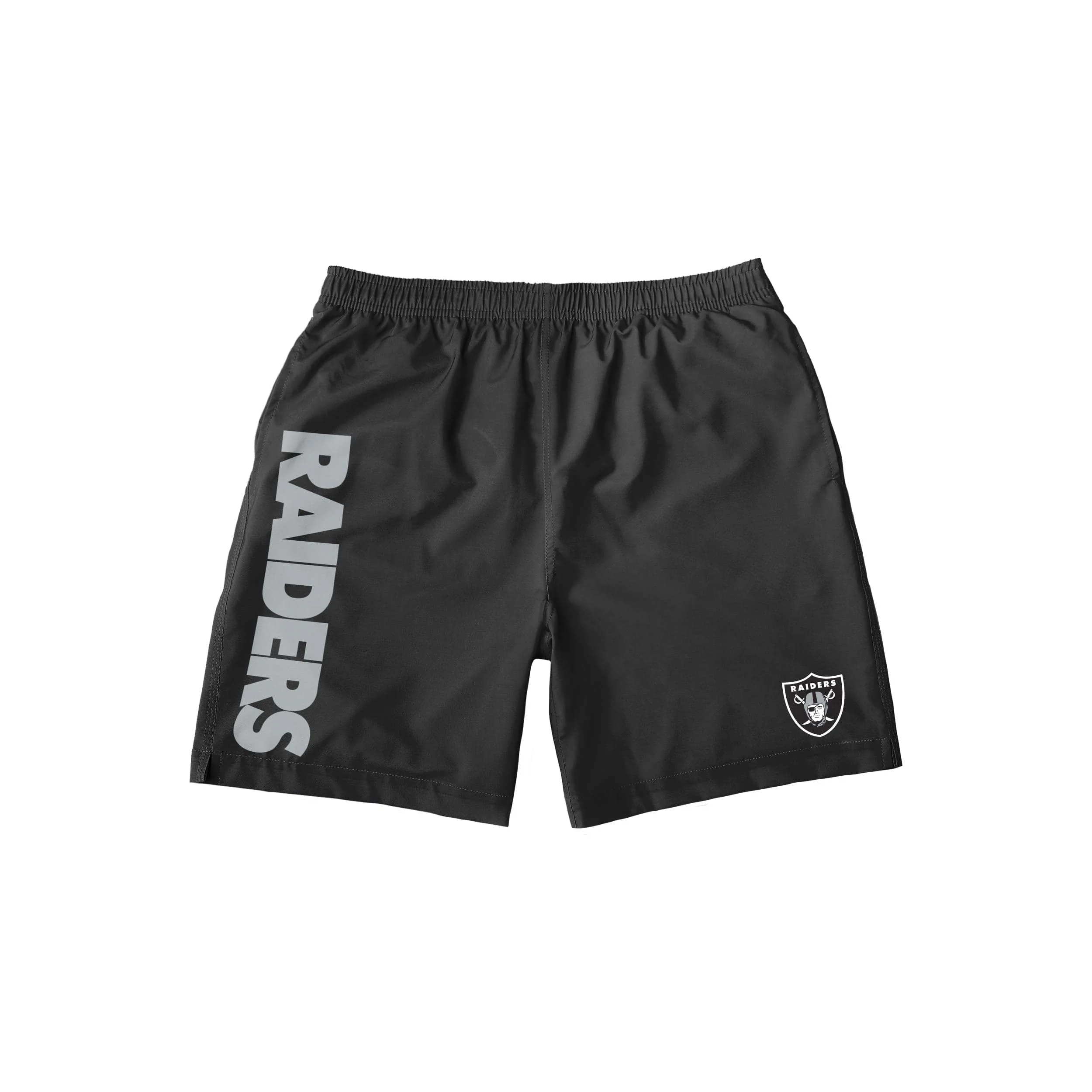 Las Vegas Raiders NFL Mens Solid Wordmark Traditional Swimming Trunks - Image 4